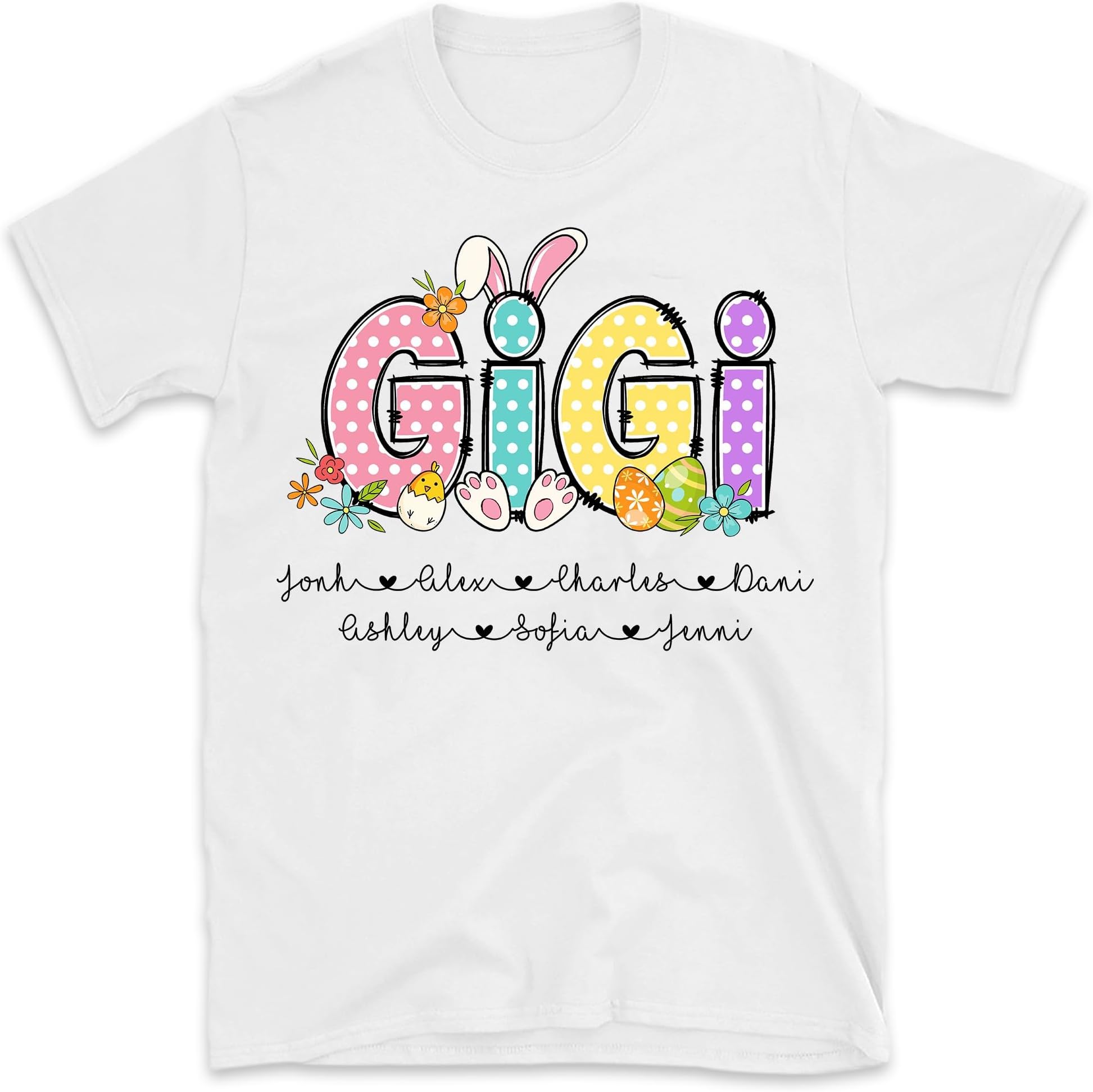 Mimi Easter Shirt, Mimi Easter Sweatshirt, Personalized Grandma Shirt with Kids, Easter Gift for Mom Nana Gigi