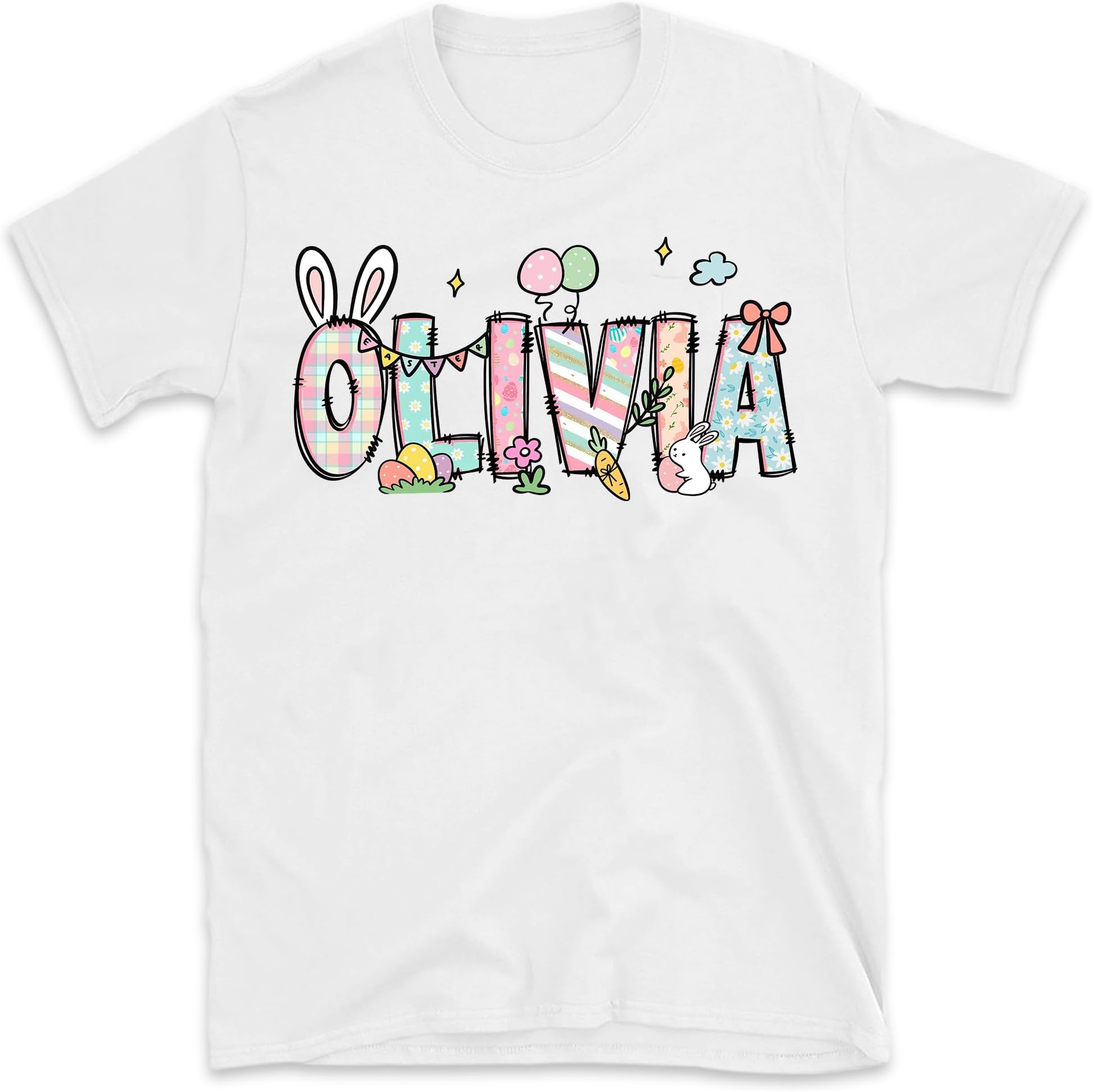 Kids Easter Shirt, Customized Name Kids Shirt, Kids Easter Bunny Shirt, Gift for Easter, Easter Shirts for Kids, Custom Easter Toddler Shirt, Small