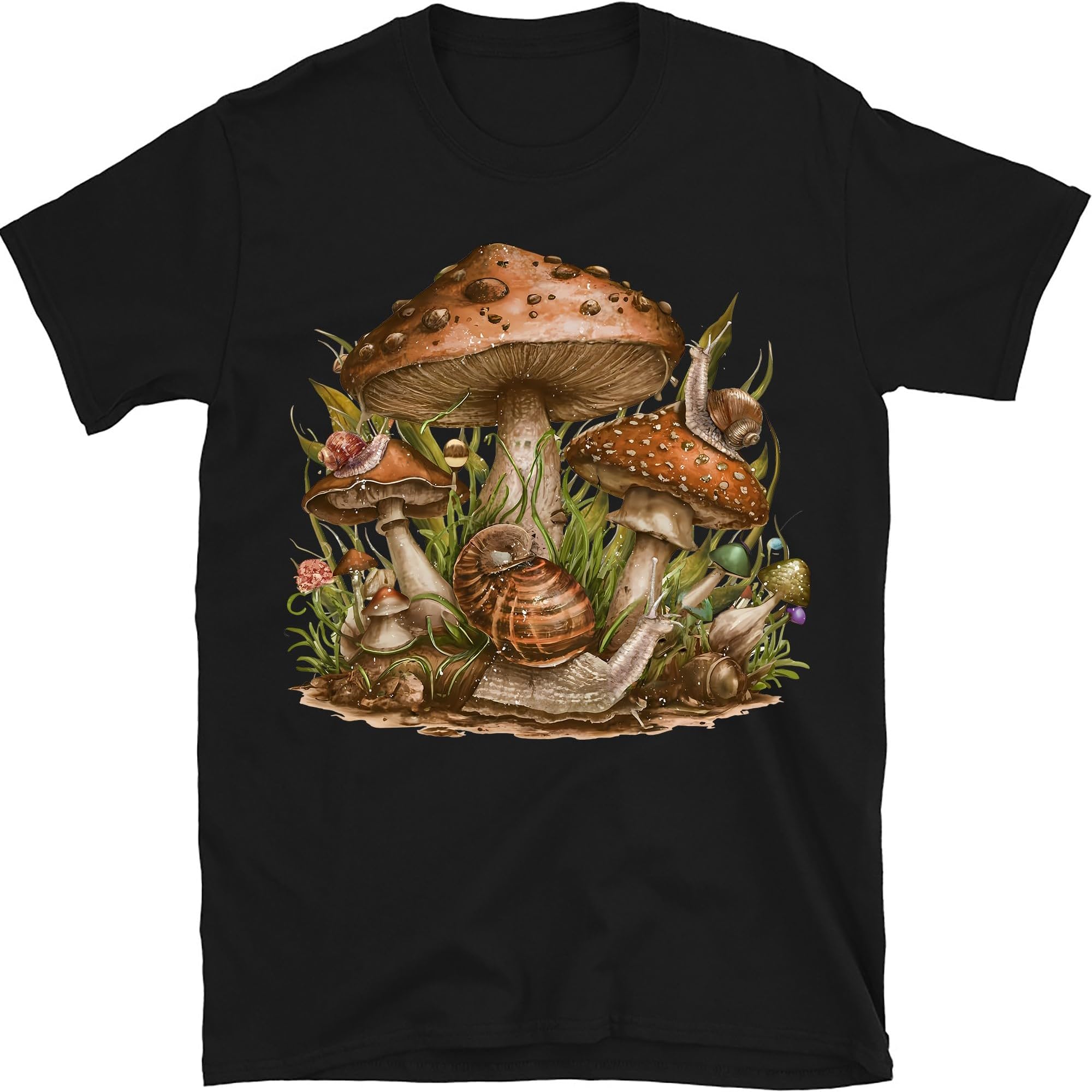 Cottagecore Snail Mushroom Sweatshirt, Vintage Mushroom Shirt, Mushroom Snail Shirt, Botanical Shirt, Forestcore Shirt
