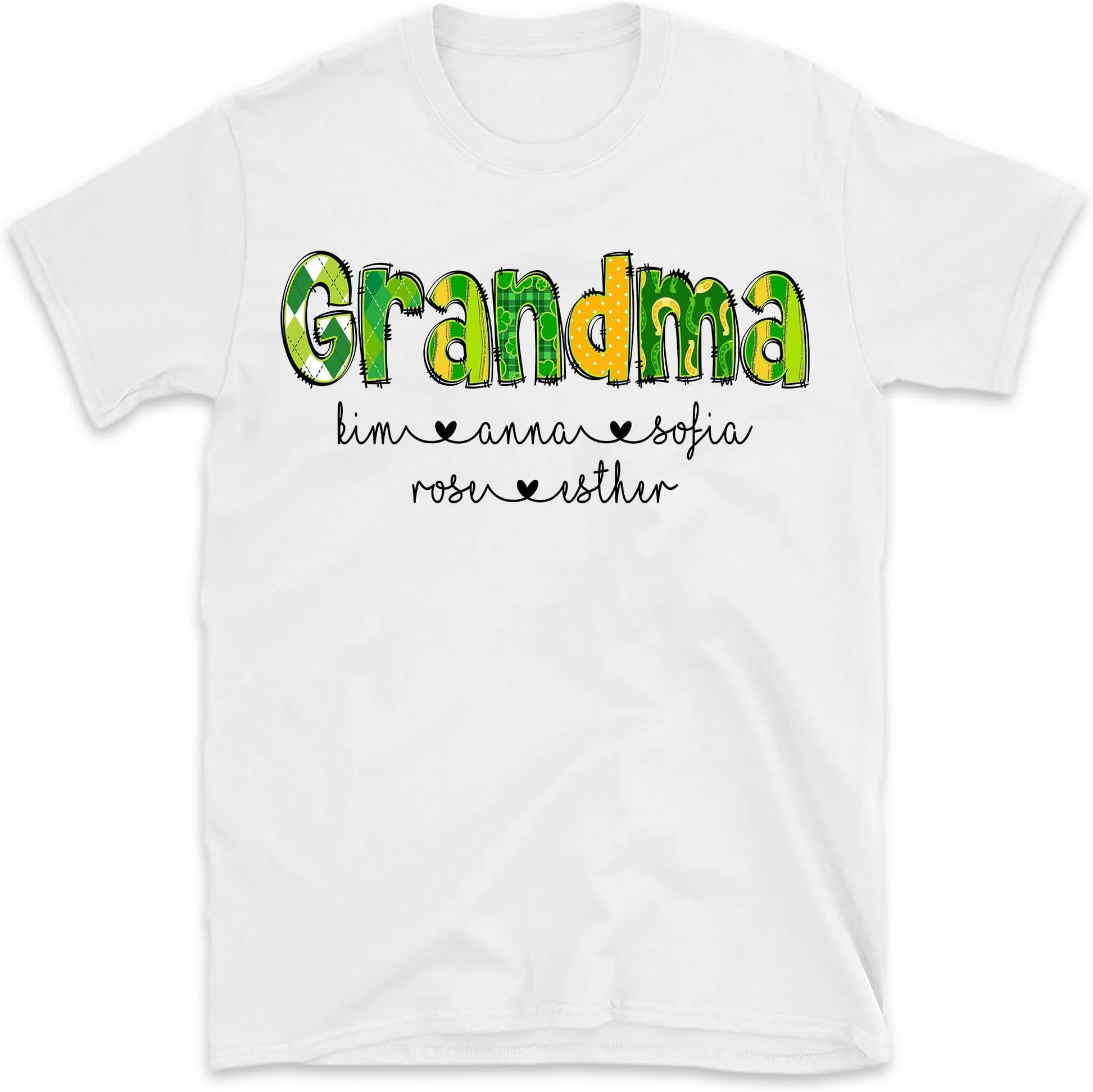 Personalized Mimi St Patrick's Day Shirt, Custom Grandma Patty Day Gift, Custom Kids Names Shirt, Nana Patrick's Day Shirt