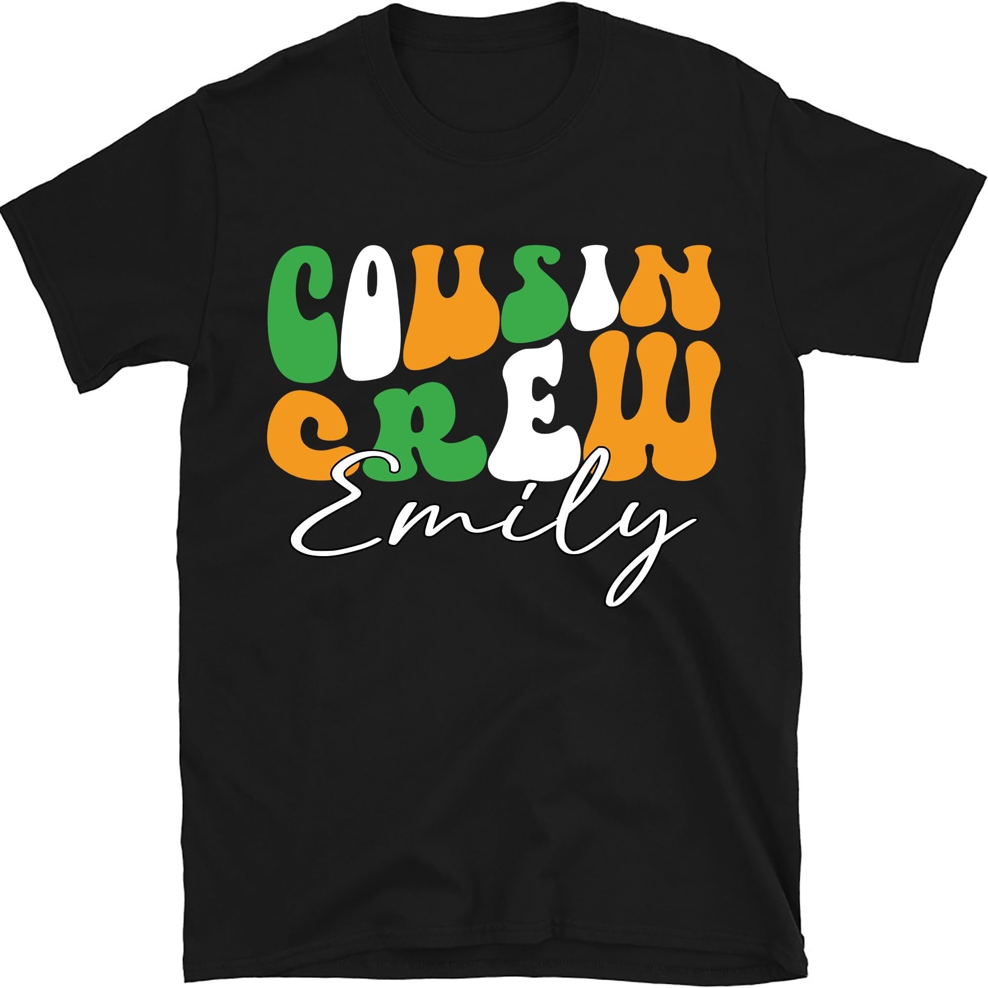 Retro Groovy Cousin Crew Shirts, Personalized Cousin Crew Shirt with Name