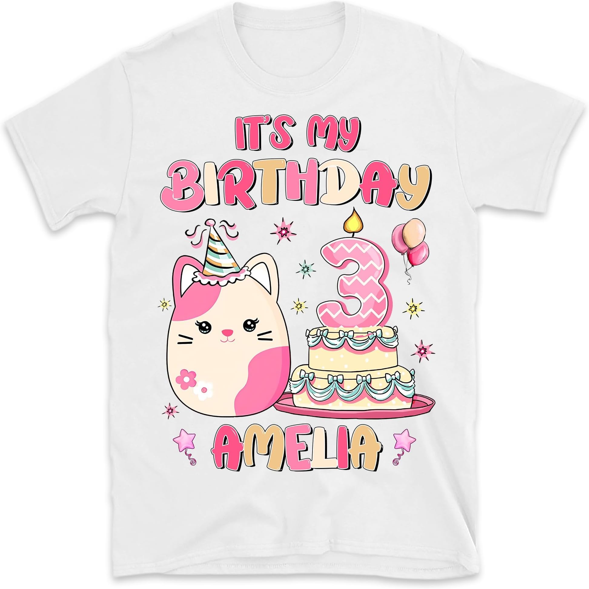 Personalized It's My Birthday Shirt, Birthday Girl Shirt, Birthday Squish Party Shirt, Kids Shirt