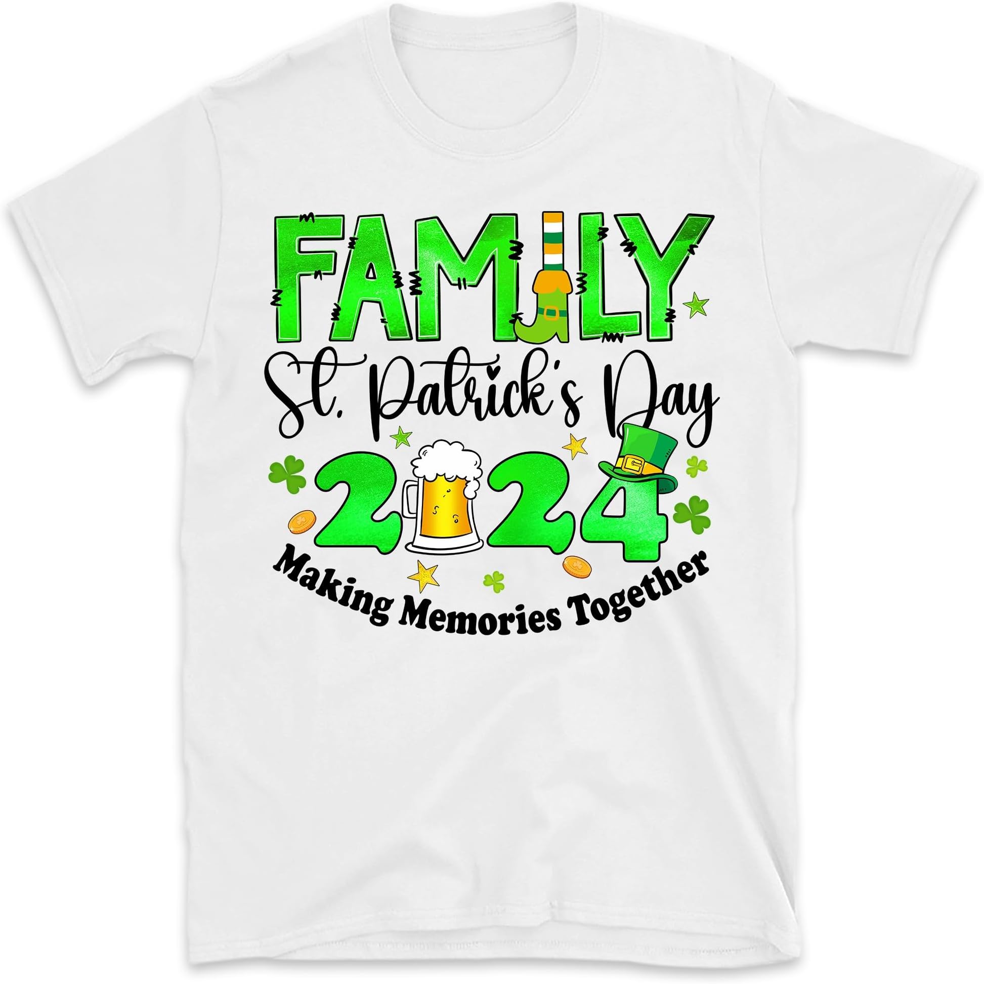 Family St Patrick's Day 2024 Shirt, Making Memories Together Shirts, 2024 Patrick's Day Shirt, St Patrick's Day Family Shirts, Small
