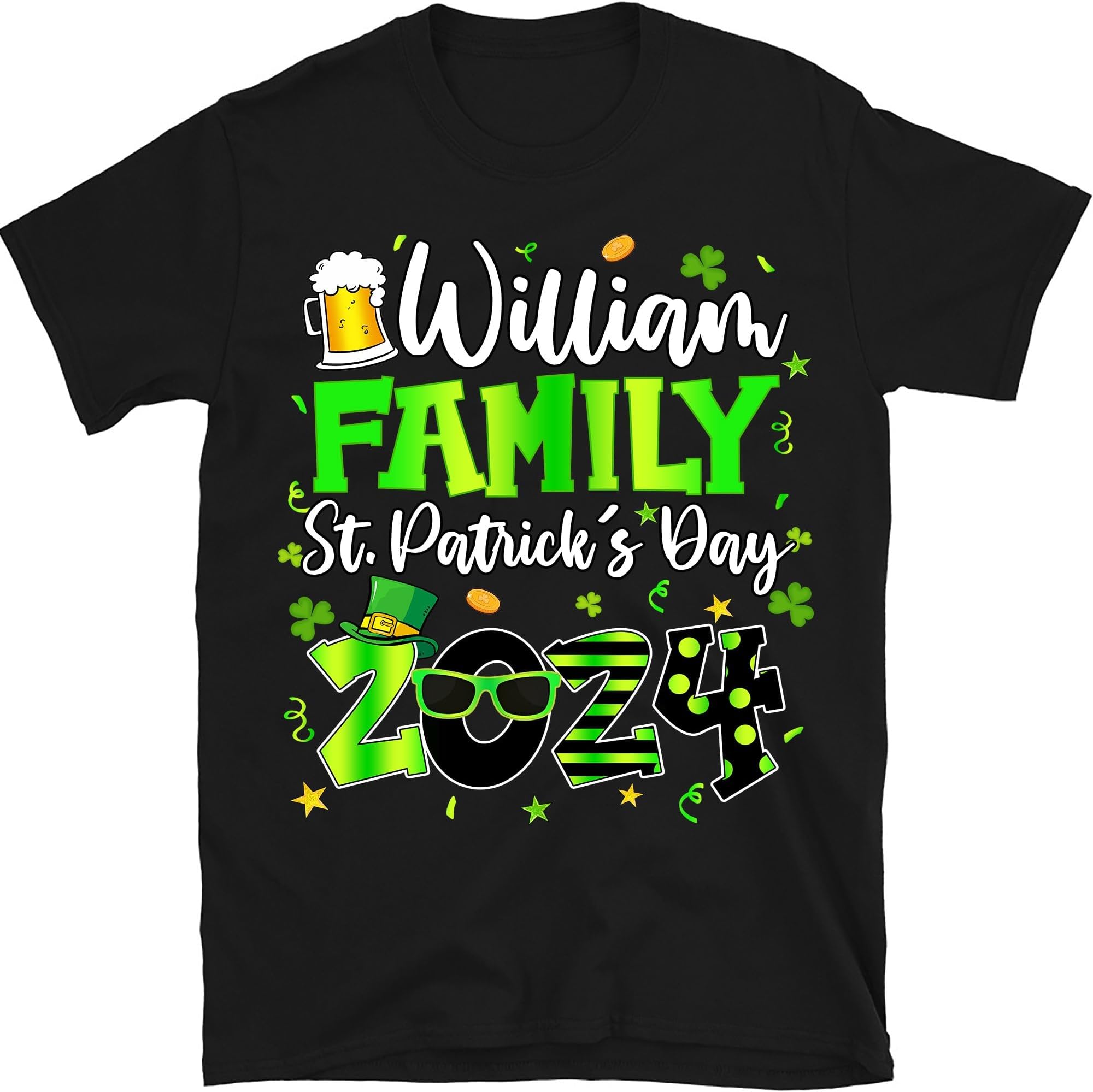 Personalized Family St Patrick's Day 2024 Shirts, Family Shamrock Shirt, Matching Family Shirts, St Patrick's Day Family Shirts