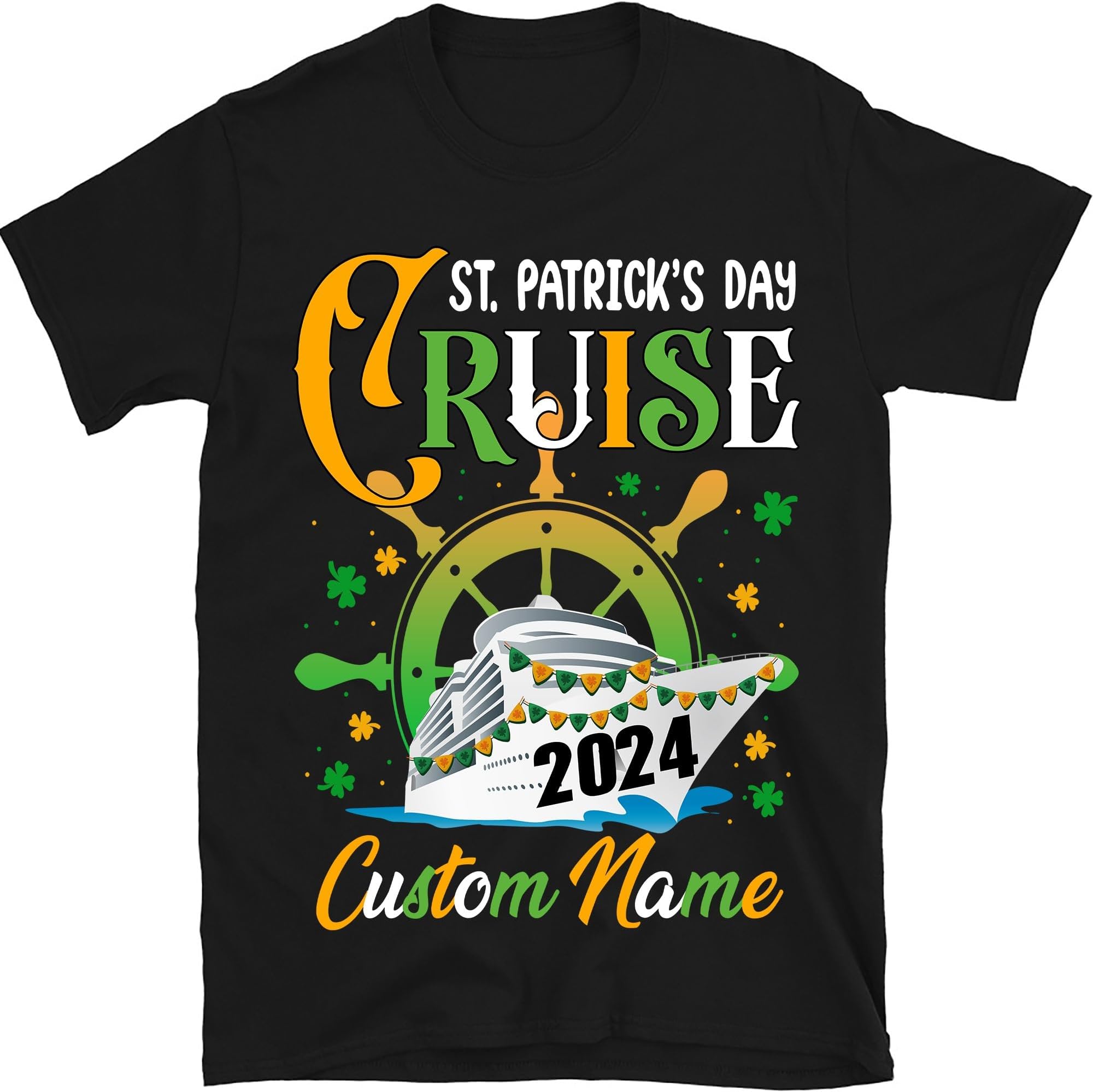 Personalized St Patricks Day Cruise with Name Shirt, Happy St Patricks Cruising, Saint Patricks Day Matching Tees, Funny Cruise Ship, Cruising Matching Group cop