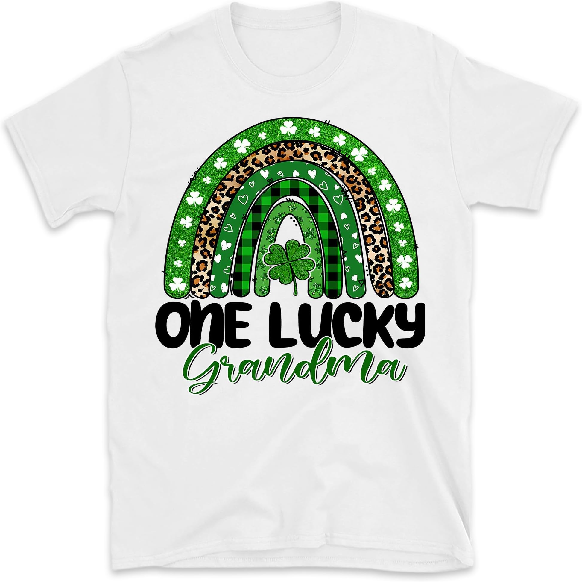 One Lucky Grandma Rainbow Shirt, Grandma St Patrick's Day Shirts, Irish Grandma Shirt, Lucky Green Shamrock Grandma Shirt, Grandma Gift