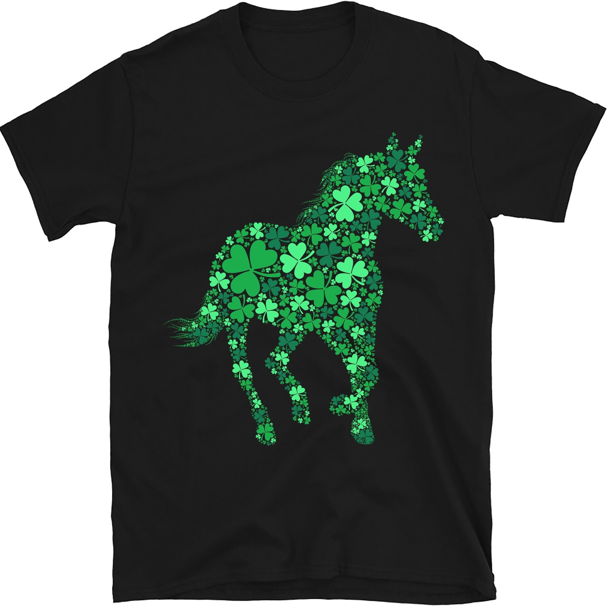 Shamrock Horse Shirt, St Patrick's Day Horse Shirt, Horse Shamrock Horse Riding Shirt Patrick Day T-Shirt
