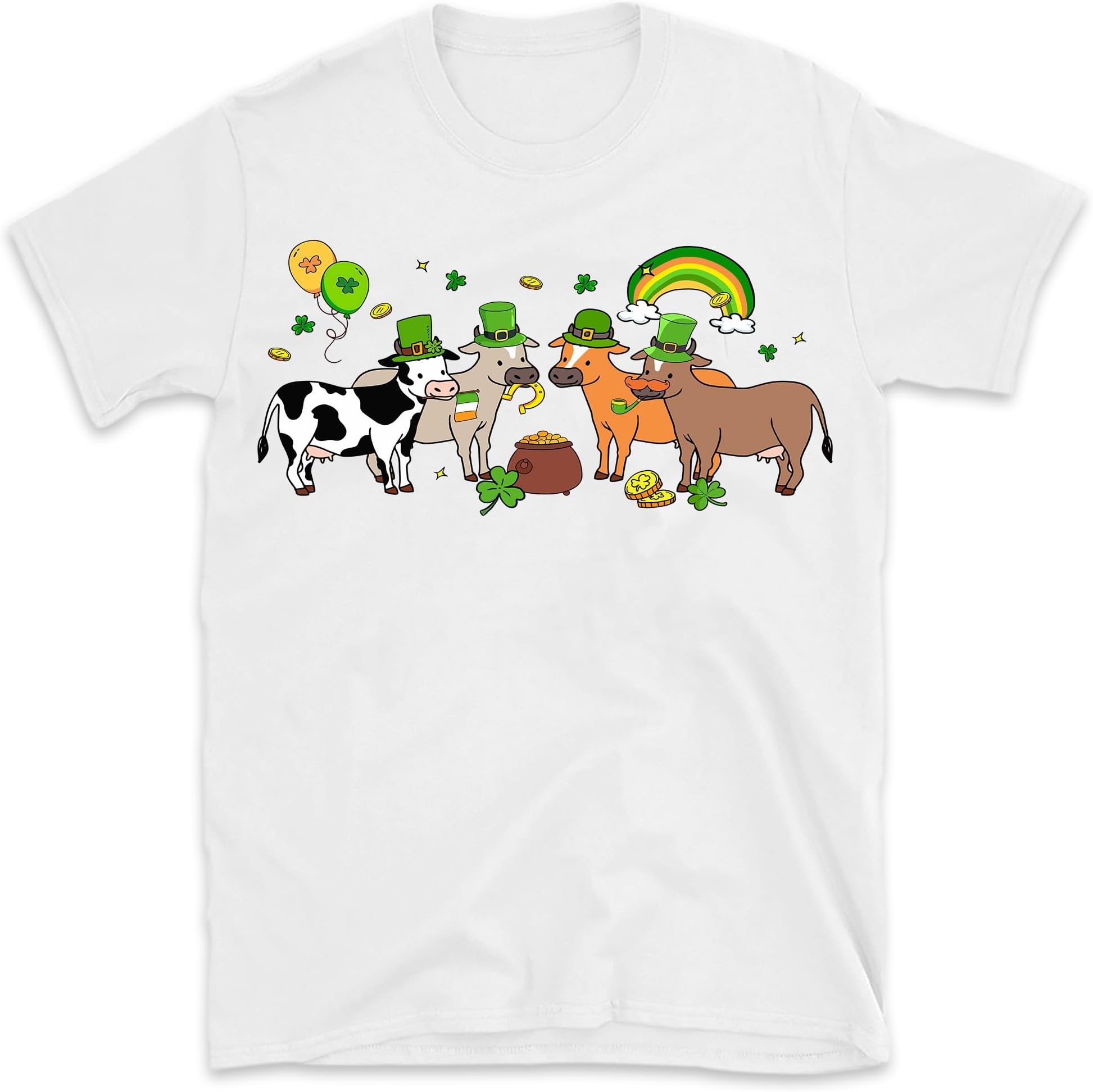 Cow St Patrick Days Shirt, Lucky Heifer Shirt, Shamrock Cow, Cow Mom Shirt Gift for Cow Lover
