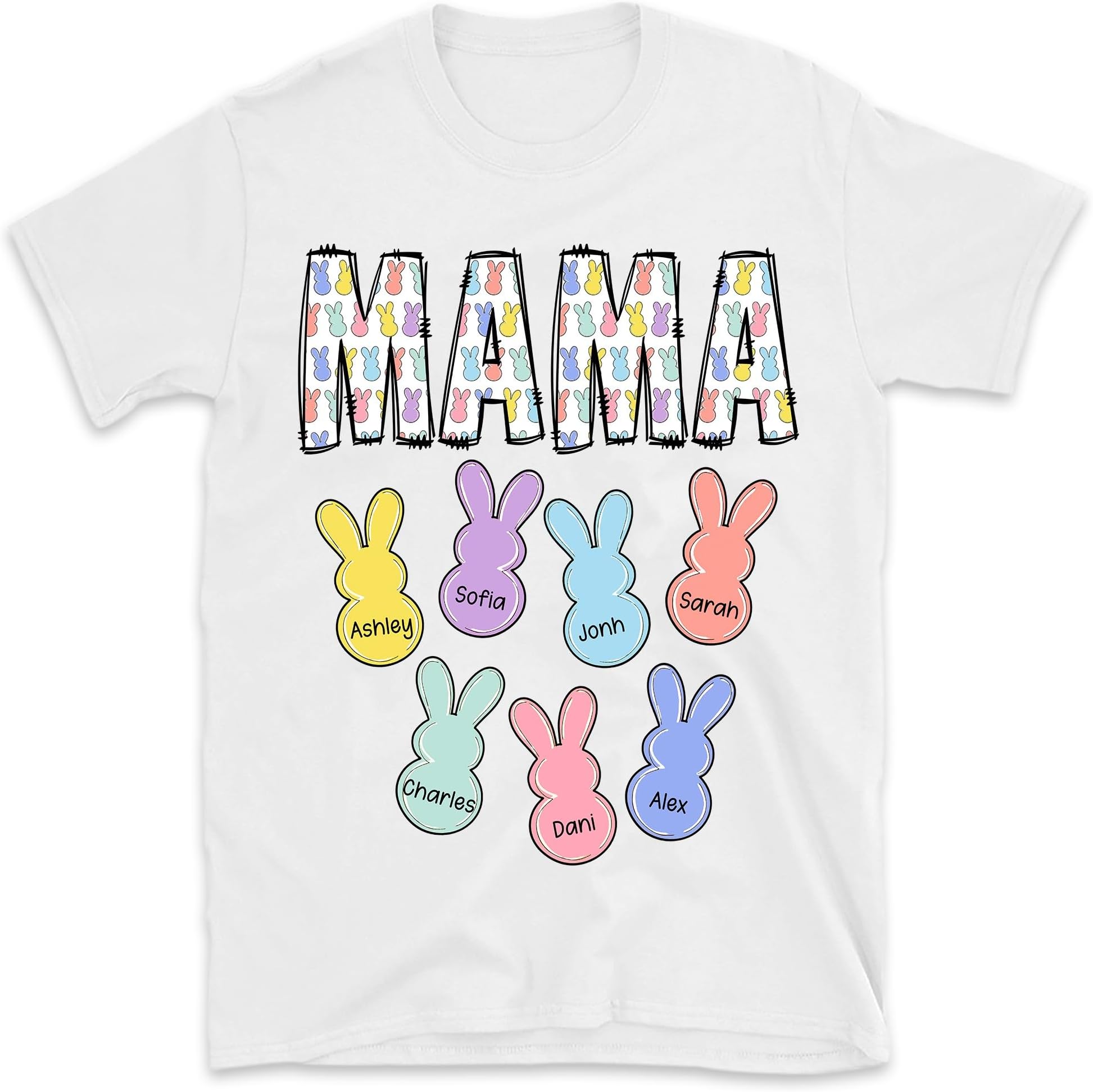 Easter Mama Shirt, Personalized Mom Shirt with Kids Names, Personalized Mom Gift, Easter Gift for Mom, Custom Easter Shirt, Easter Mom Shirt
