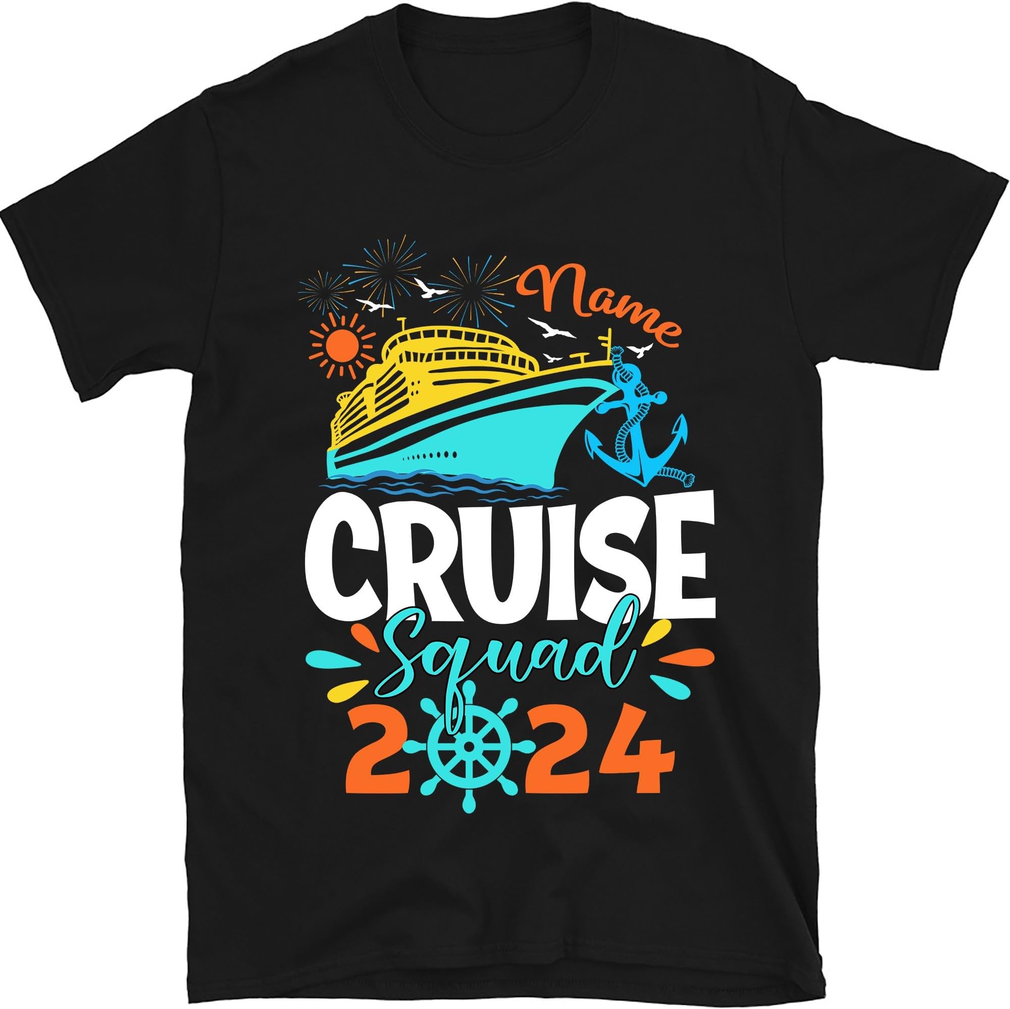 Personalized Cruise Squad Shirt, Family Cruise, Friends Cruise 2024, Custom Name Cruise Squad Tee, Family Cruise Matching Shirts, Cruise Family Vacation Shirt