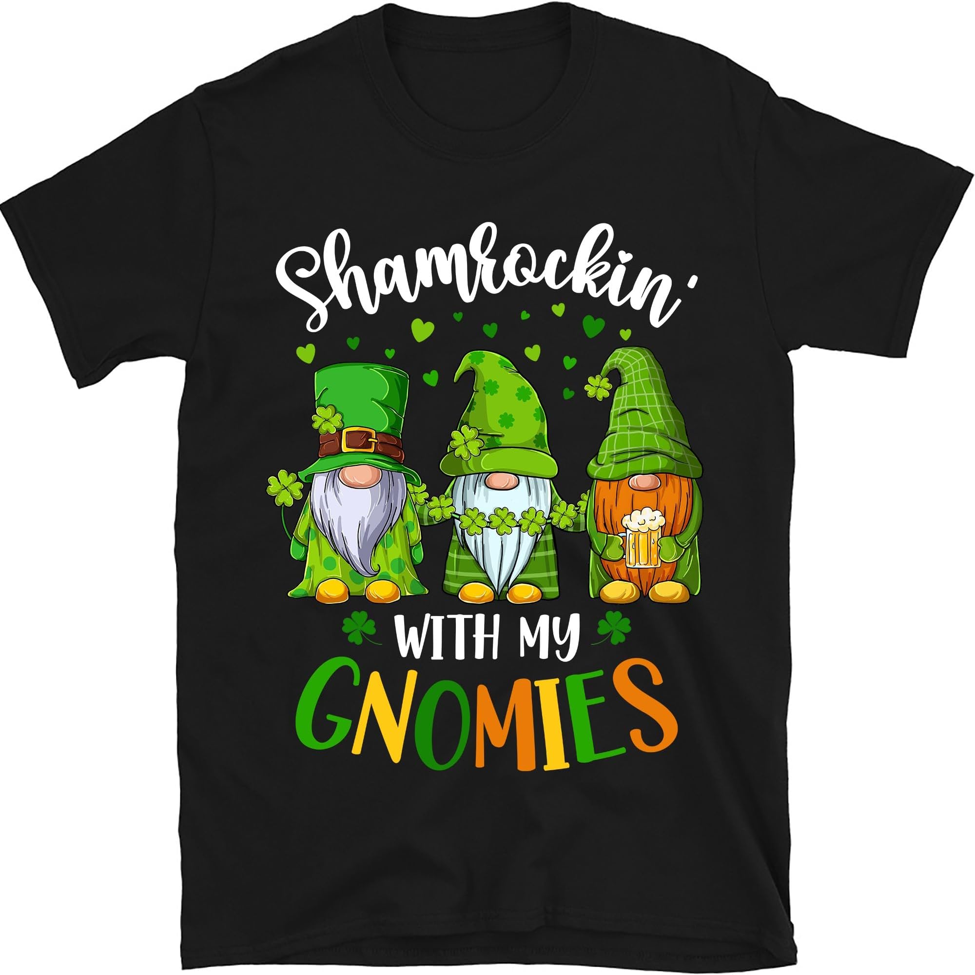 Shamrockin' with My Gnomies Shirt, Lucky Shamrockin Gnomes Patrick Day Shirt, Lucky Patrick Day Shirt, Irish Day Matching Shirt