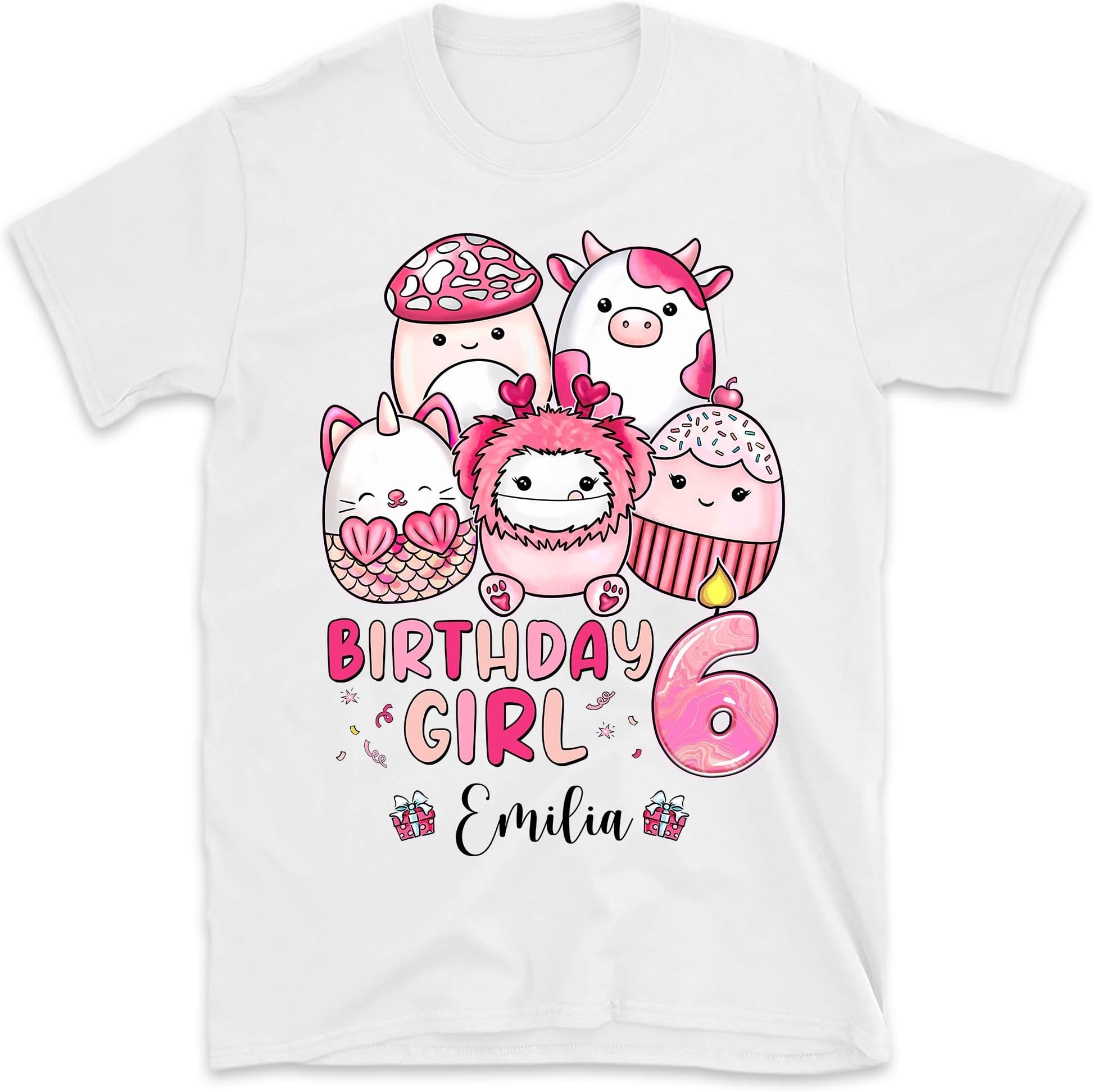Personalized Birthday Girl Shirt, Squish Birthday Shirt, Cusom Name Squish Shirt, Girl Shirt, Squish Party Shirts, Small