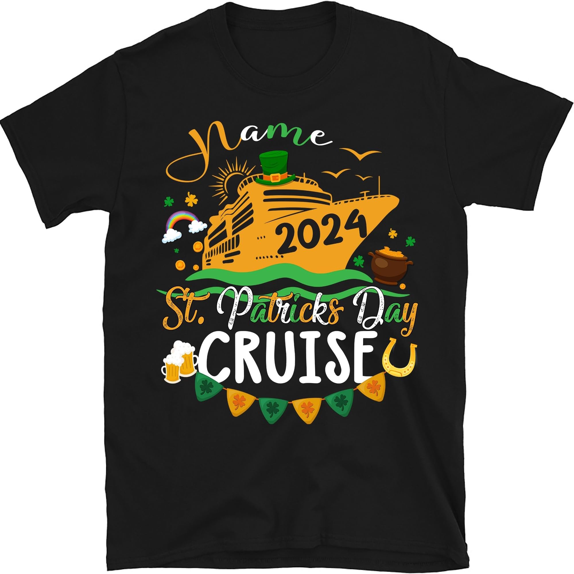 Personalized St Patricks Day Cruise 2024 with Name Shirt, St. Patrick's Cruise Sweatshirt, Cruise Squad 2024, Cruisin' St Patty's, Irish Festival St Patrick's Cruising, Small