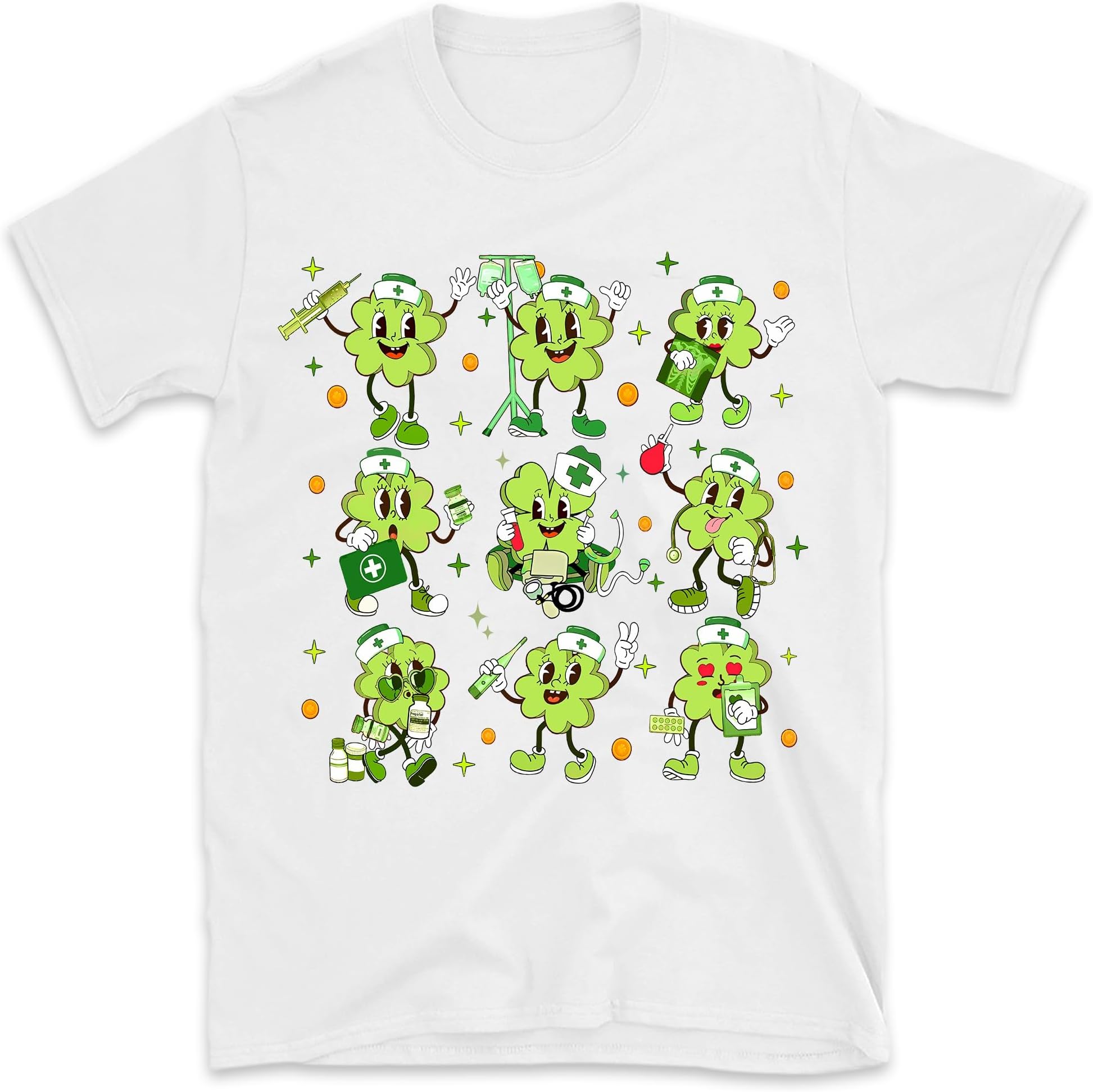 St Patricks Nurse Shamrock Shirt, One Lucky Nurse Shirt, Healthcare Worker Doctor CNA ICU RN Shirt, Nursing St Pattys Day Shirt, Small