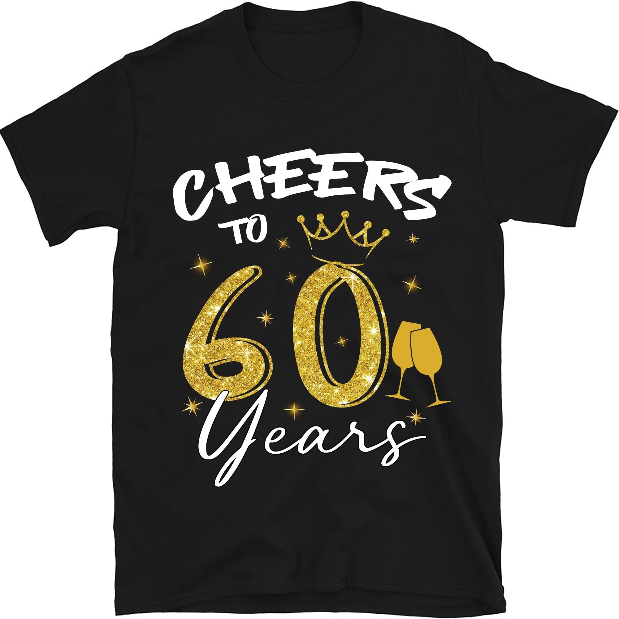 Personalized Cheers to 60 Years, 60th Birthday T-Shirt, 60 and Fabulous Shirt, 60 AF Shirt, 60th Birthday Crew, Birthday Girl Group Shirts, Small