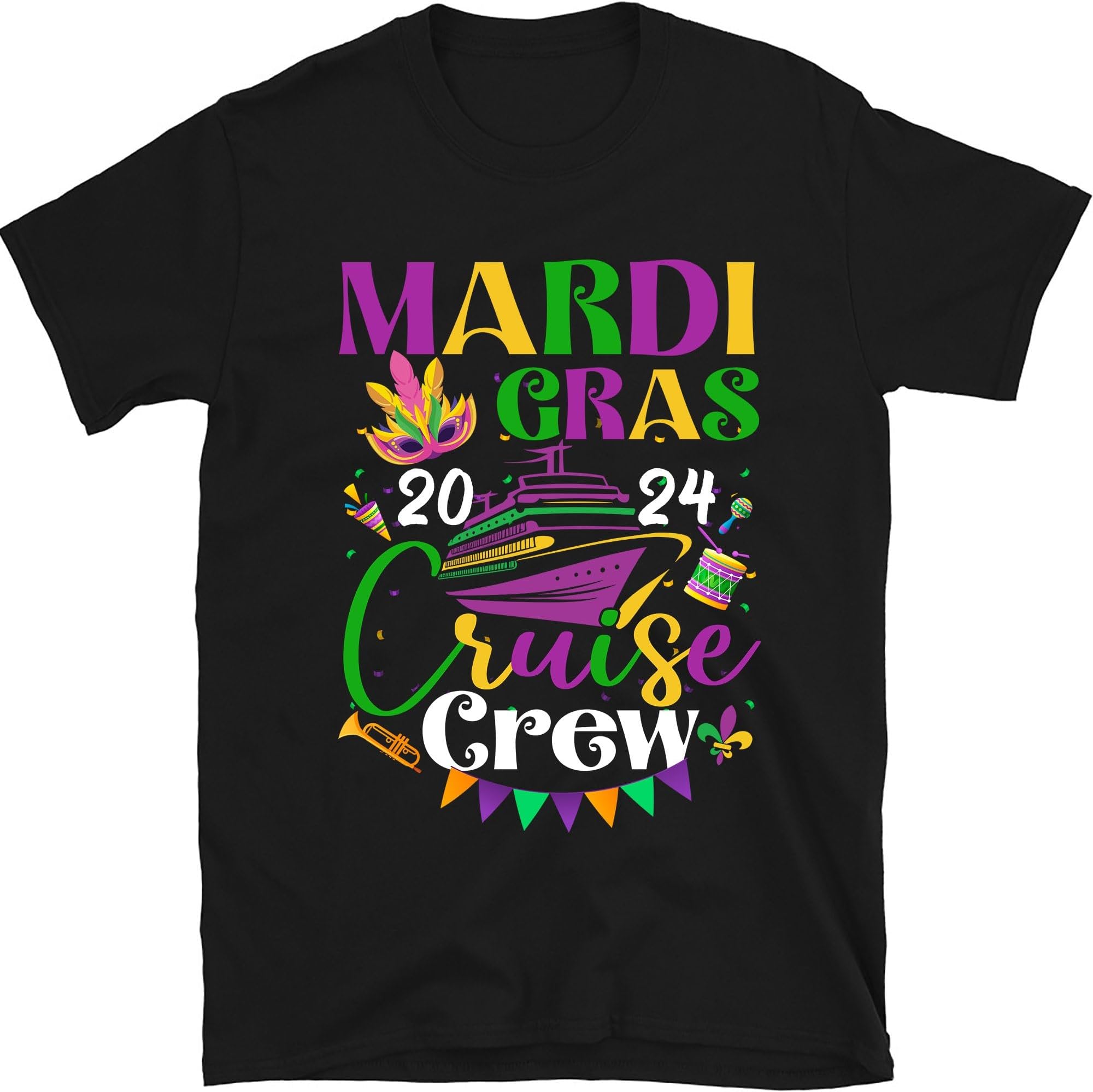 Mardi Gras Cruise Crew 2024 Shirt, Funny Cruising Festival Party Shirts, Cruise Trip 2024, Family Matching Gifts, Mardi Gras Cruise Squad, Small