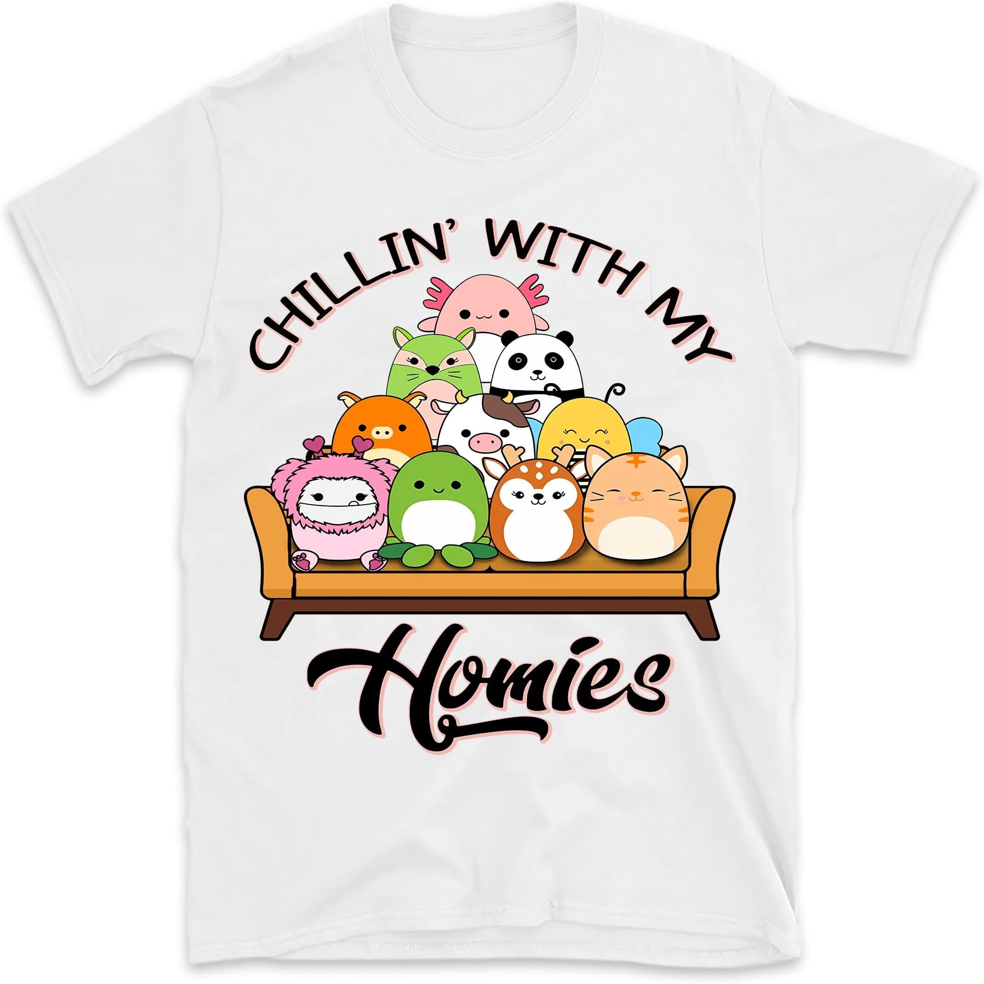 Chillin' with My Homies Shirt, Friends Shirt, Squish Squad Shirt, Cute Shirt, Squish Party Shirt