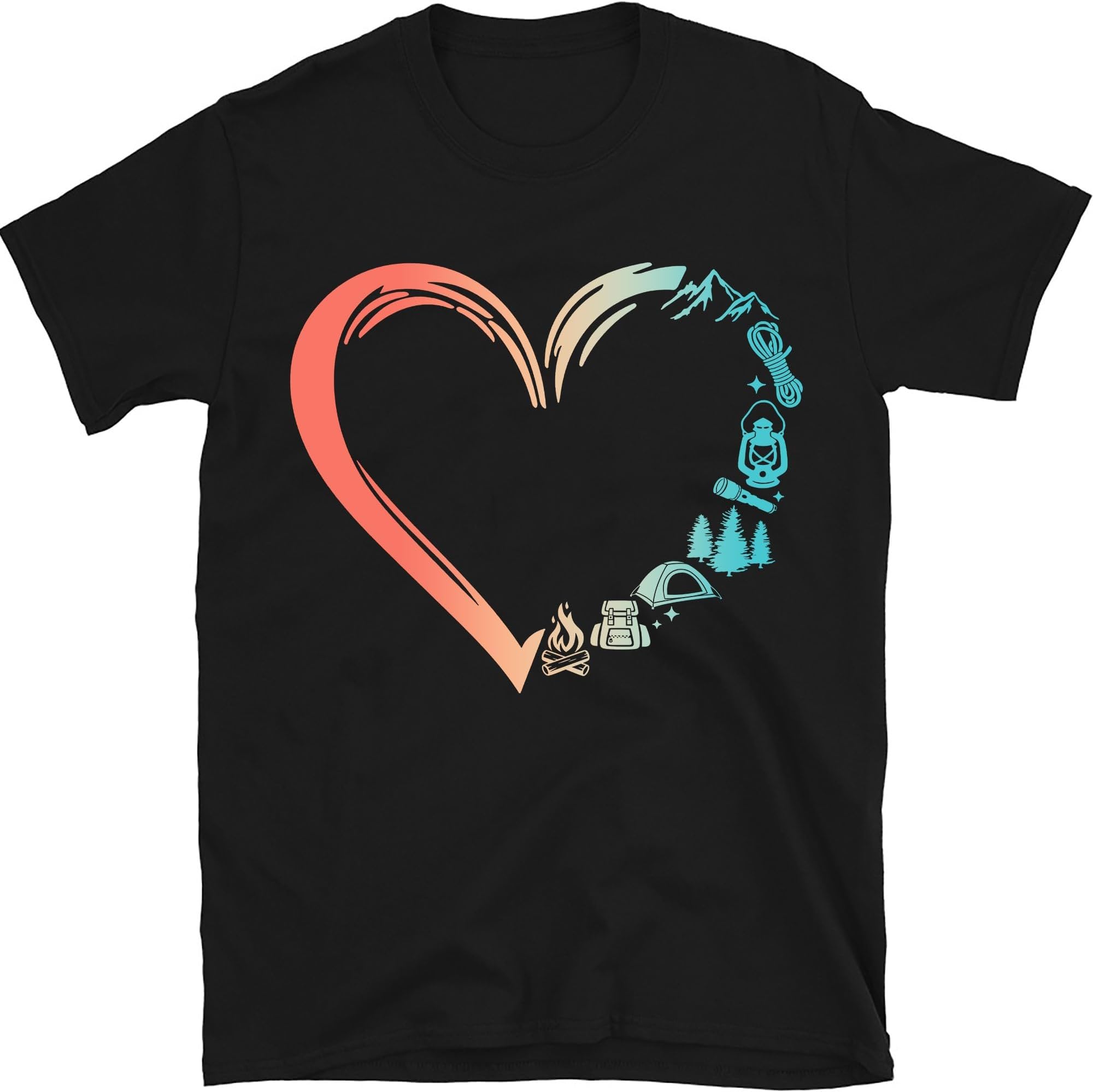 Camp Heart Shirt, Camping Shirt, Camping Heart Shirt, Cute Hiking Shirt, Adventure Shirt, Camper Shirt