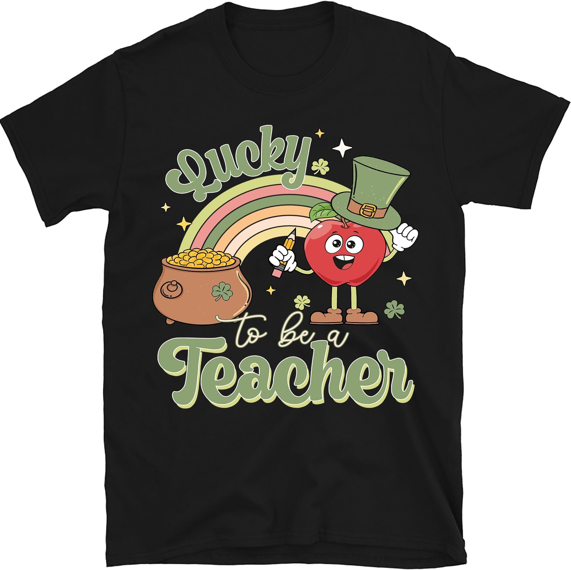 Lucky Teacher St Patricks Day Shirt, One Lucky Teacher St Patricks Day Teacher Shirt Gift for Teacher