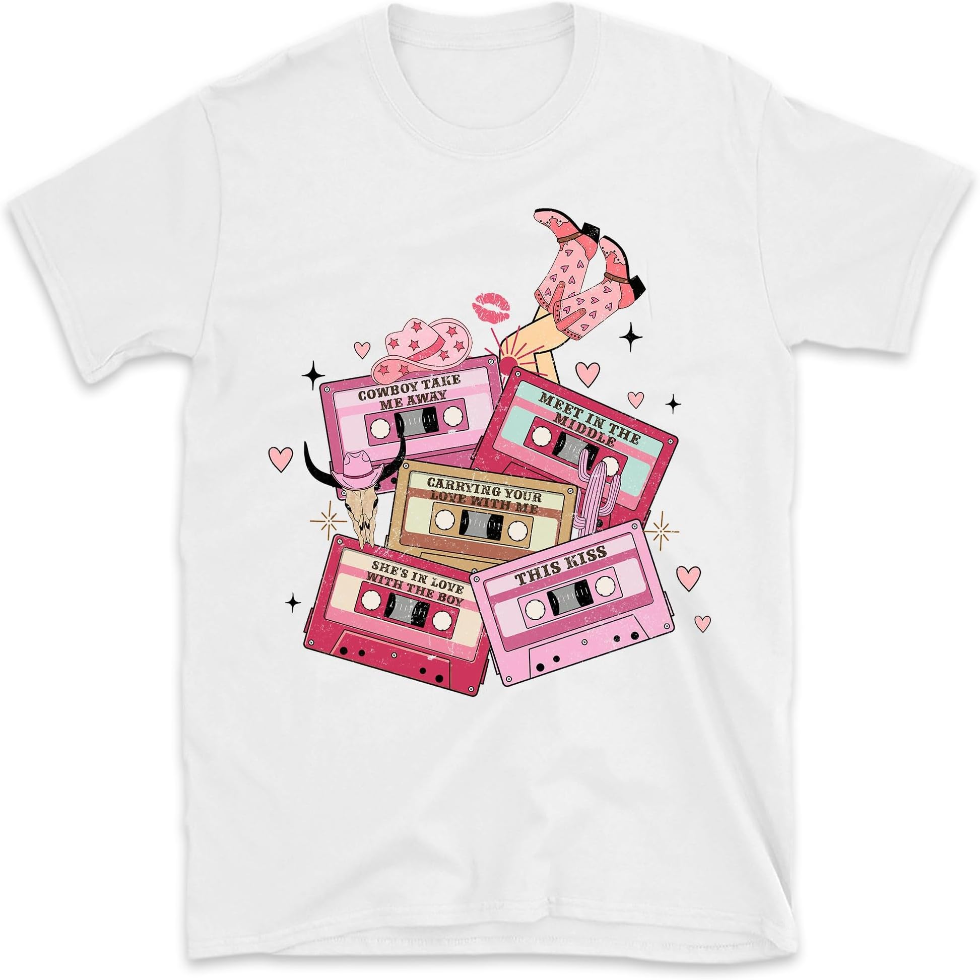 Western 90s Country Music Cassettes Valentines Cowgirl, Valentines Day Sweatshirt, I Love You, Western Sweatshirt, Couple Shirt Gift, Small