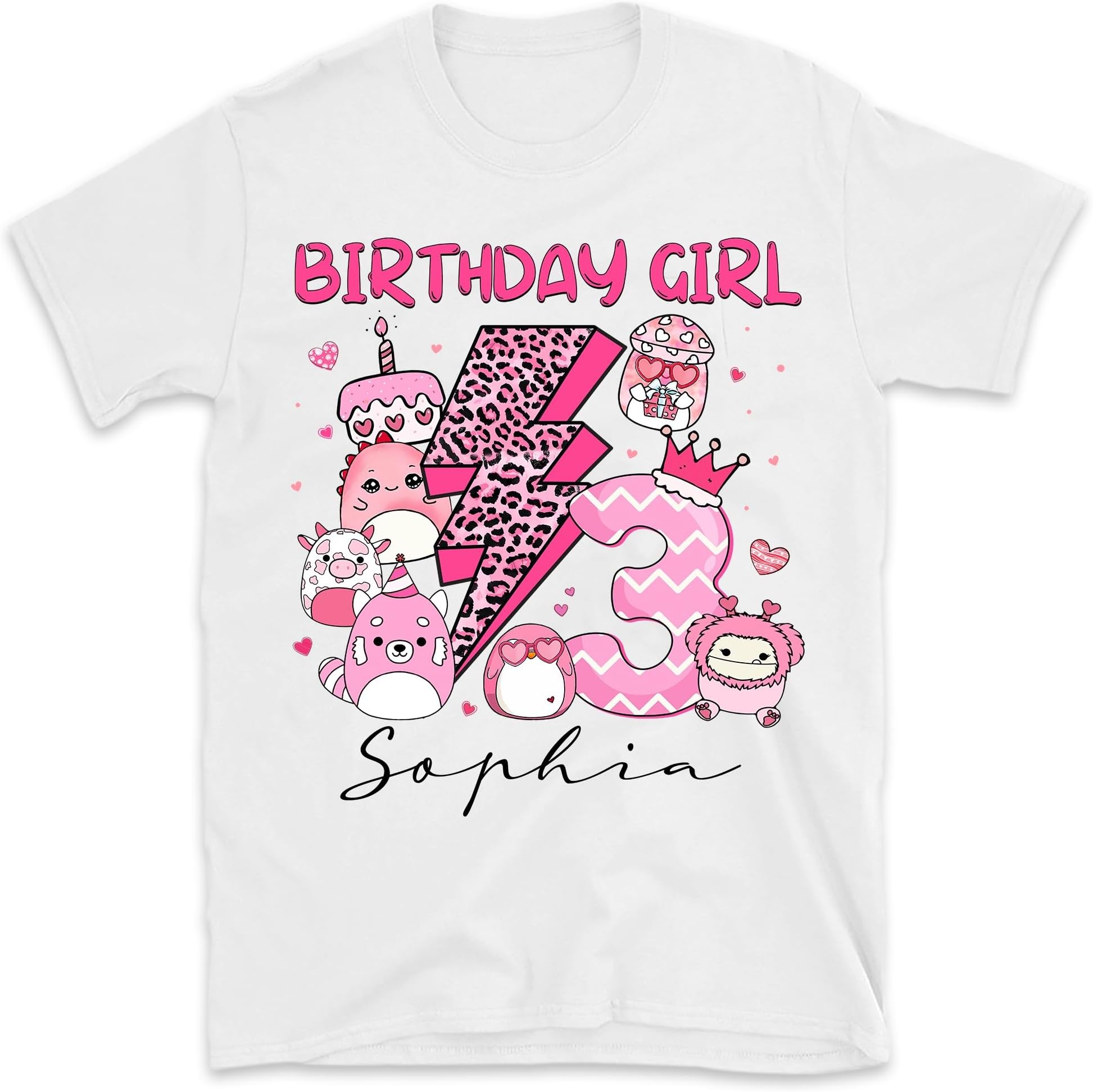 Personalized Birthday Girl Shirt, Custom Birthday Shirt, Birthday Squish Party Shirt, Kids Shirt, Small