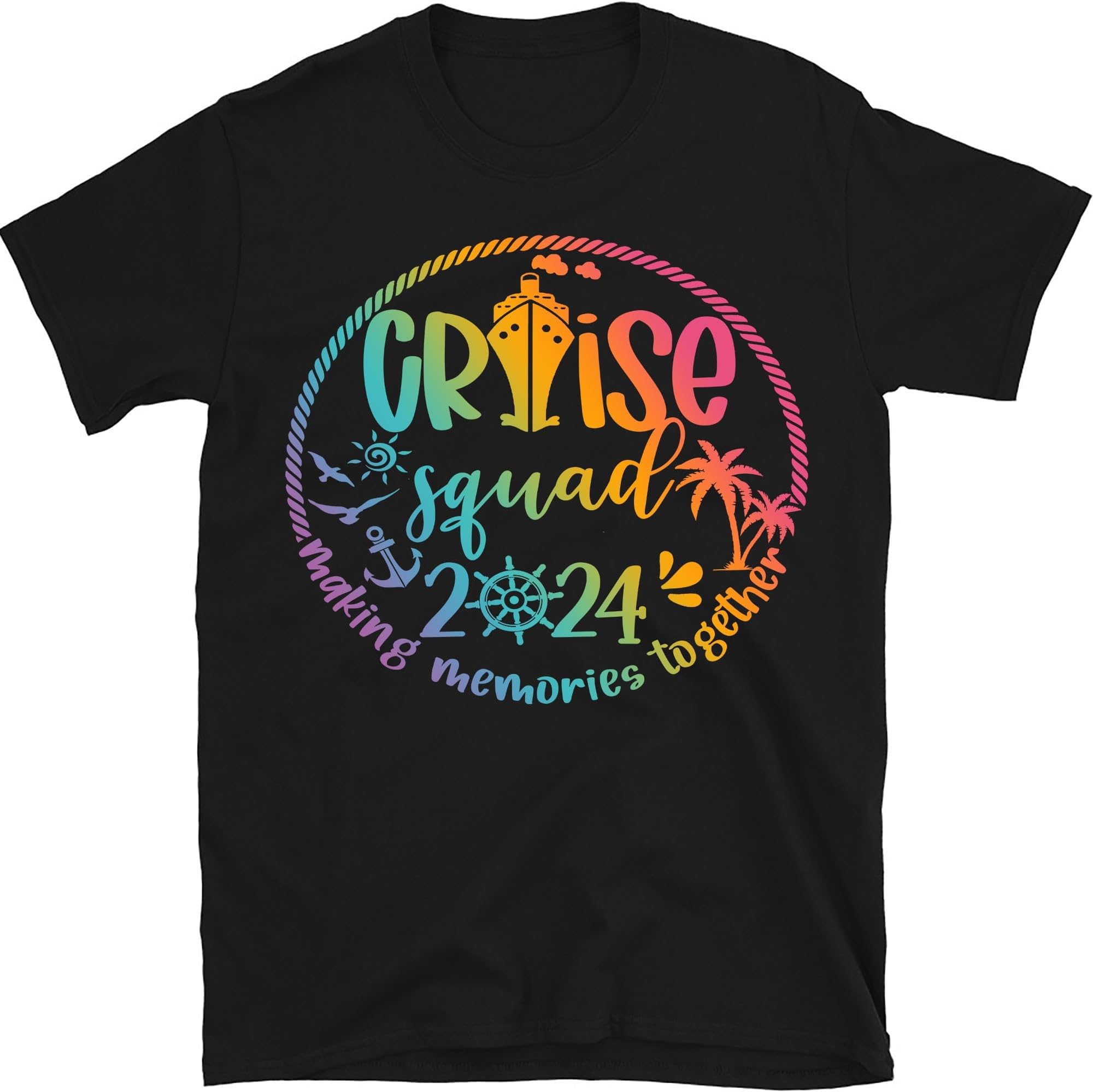 Cruise Squad 2024 Making Memories Together Tee,Colorful Cruise Squad, Birthday Cruise Shirt, Family Custom Cruise Shirt