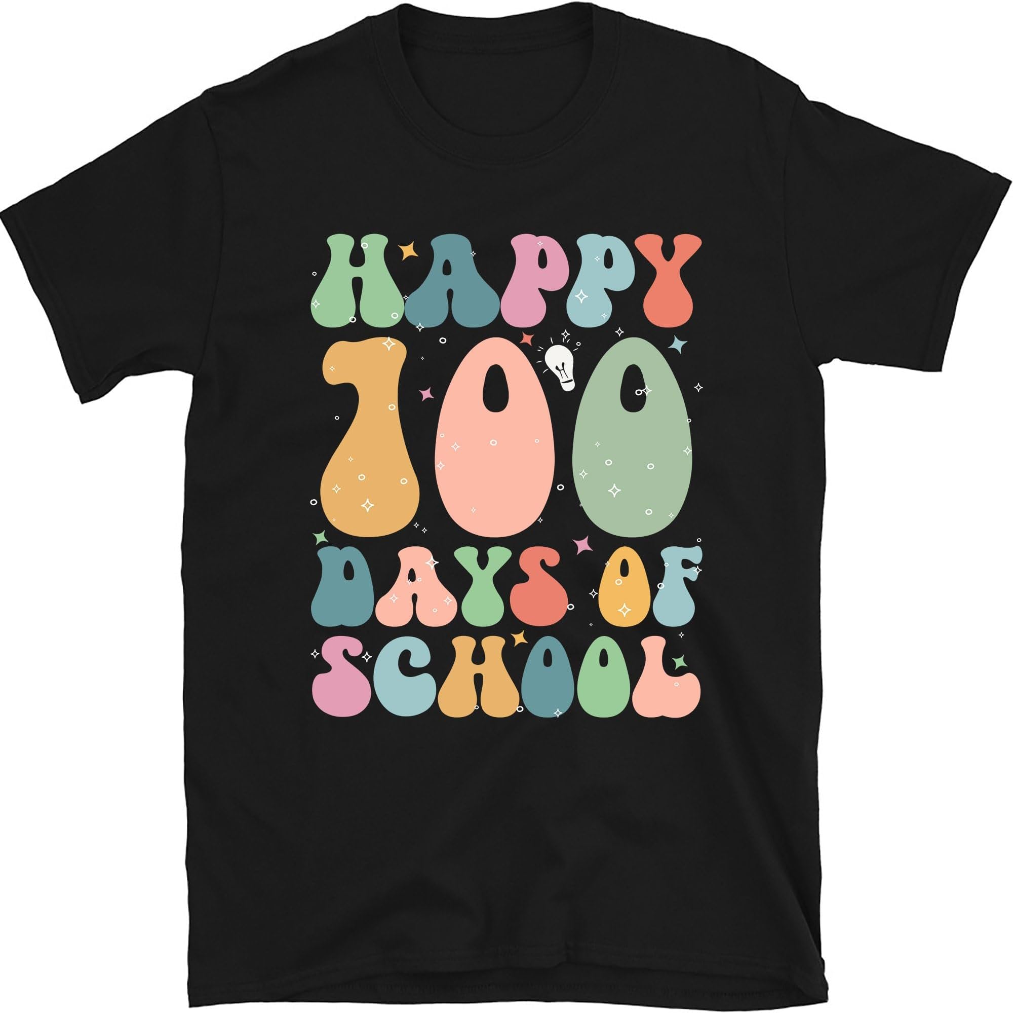 Retro Happy 100 Days of School Shirt, 100 Days Shirt, 100th Day of School Celebration, Teacher Student Shirt, Back to School Shirt, Gift for Teacher, Small