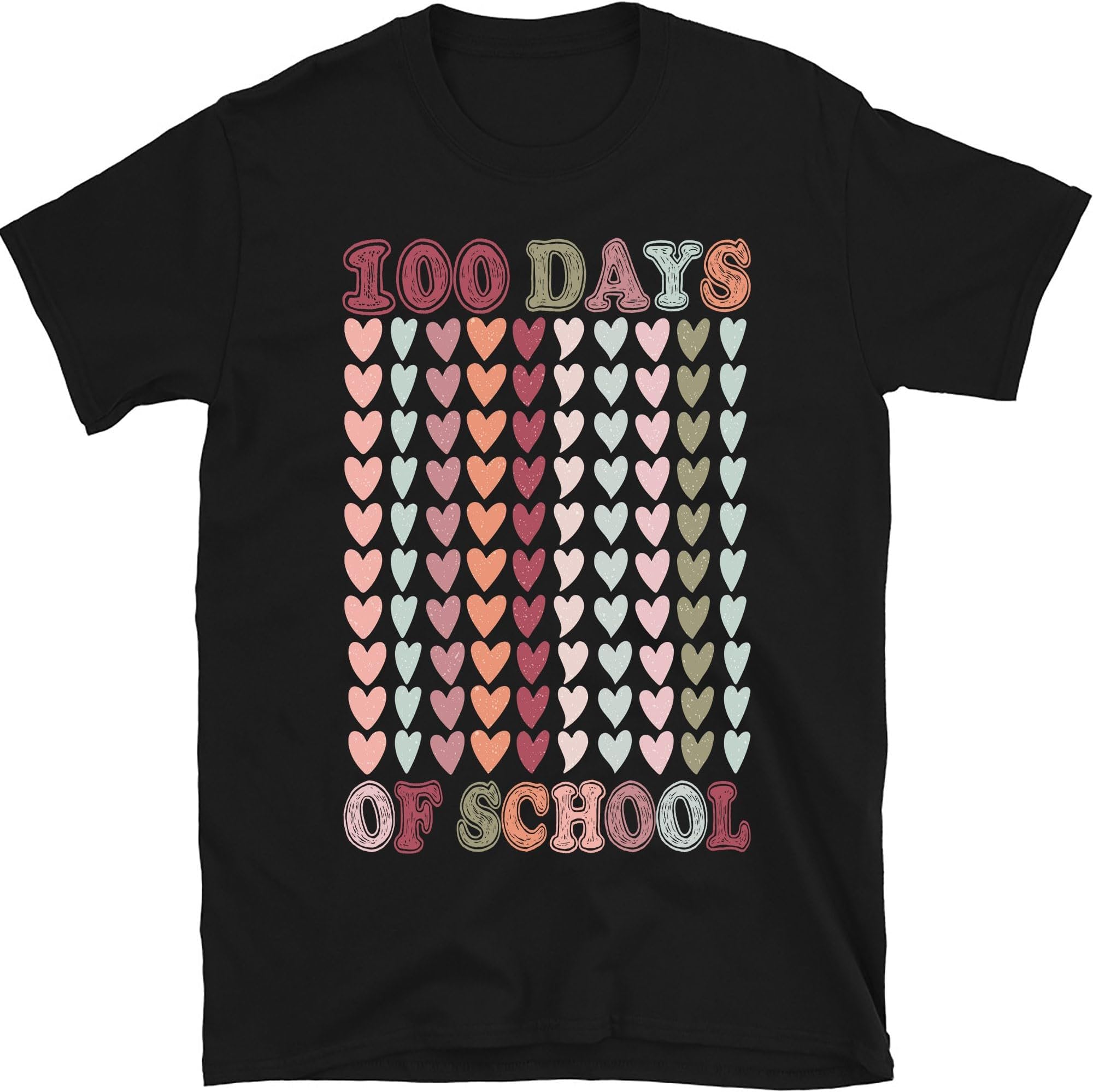 Hearts 100 Days of School Shirt, 100 Days of Heart Shirt, Hearts 100th Day Shirts, Celebrate 100th Day Shirt, 100 Hearts Shirt