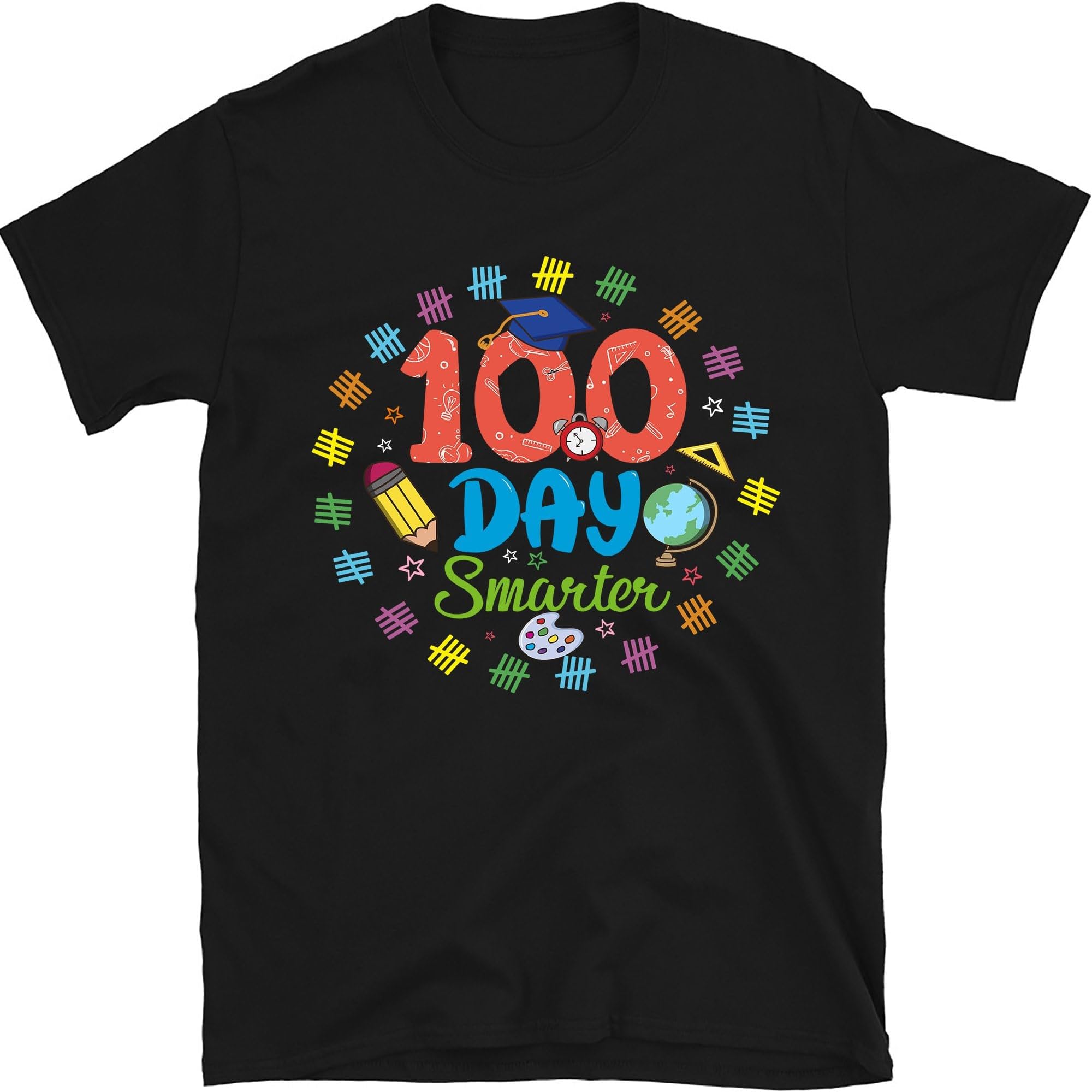 100 Days Smarter Shirt, 100 Days of School Shirt, Teacher Group Tshirts, Kids Toddler 100 Days Smarter Shirt for Students, 100th Day Teacher Life Sweatshirt 4, Small