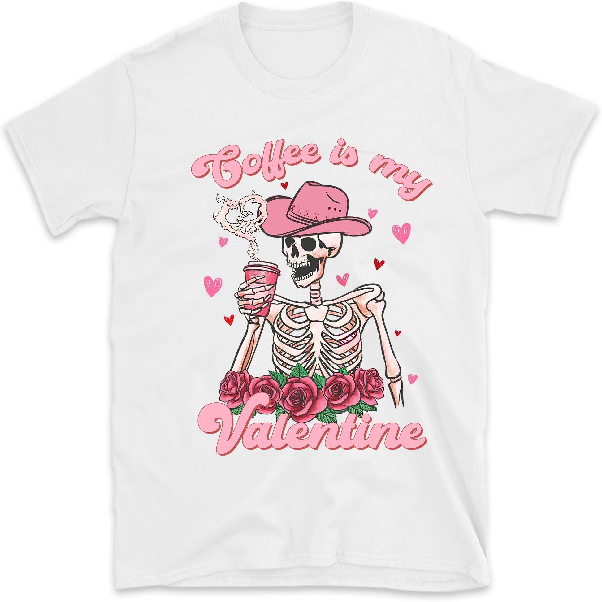 Coffee is My Valentine Shirt, Valentine Day Shirt, Single Ladies Shirt, Cute Valentines Gift, Coffee Shirt, Skeleton Shirt