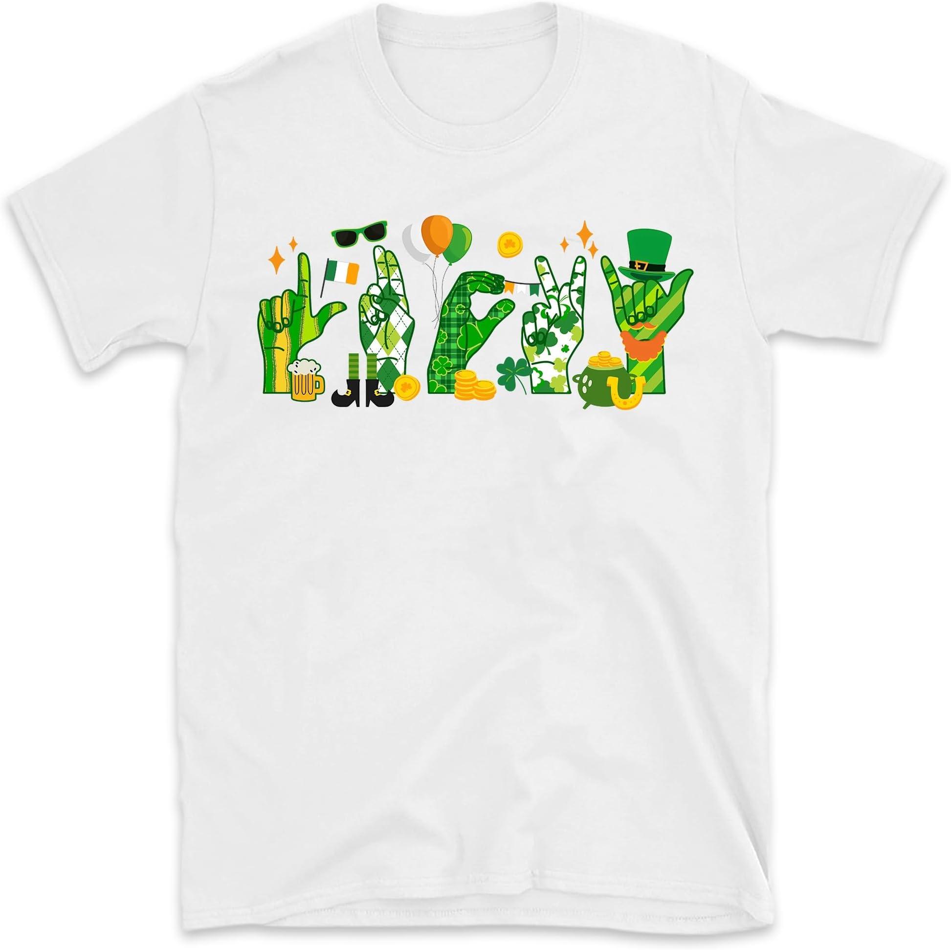 ASL Patrick's Day Shirt, Lucky Sign Language Shirt, Deaf Community, ASL Shirt, Patrick's Day Gift