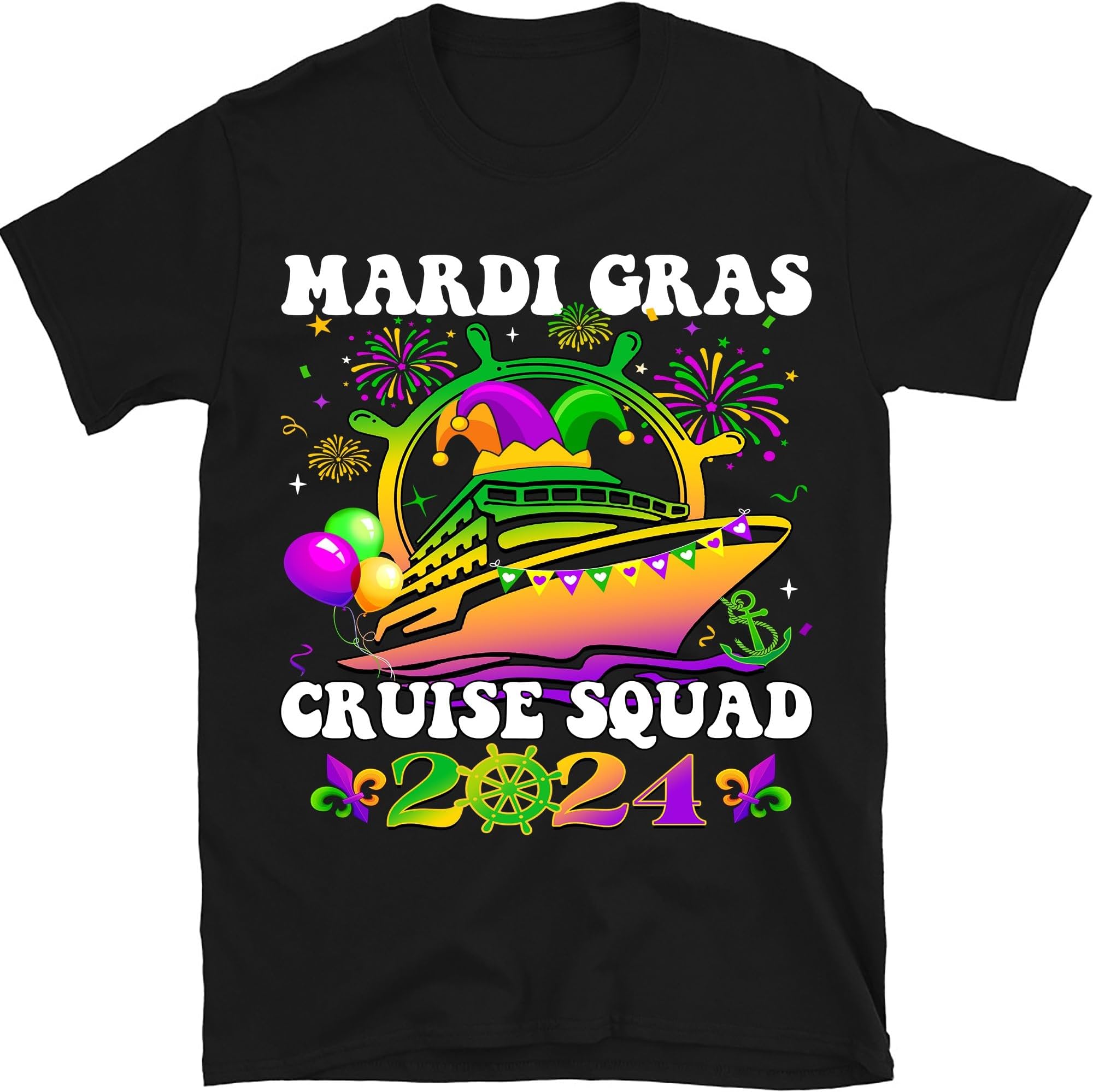 Mardi Gras Cruise Squad 2024 Shirt, Mardi Gras 2024 Shirt, Mardi Gras Carnival Shirt, Matching Family Holiday Shirts, Fat Tuesday Group Shirts, Small