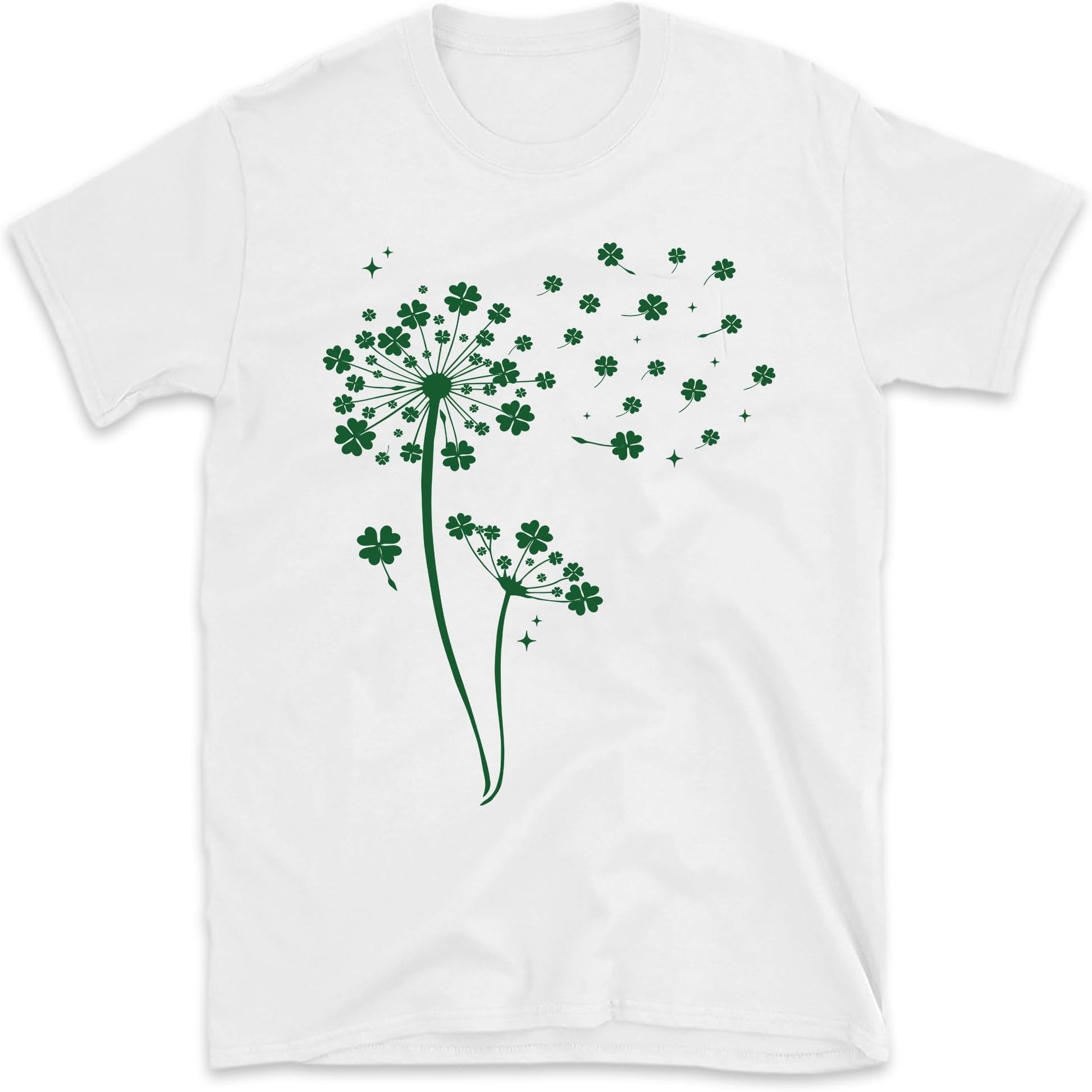 Dandelion Shamrock Flowers Shirt, Shamrock Dandelion Shirt, Lucky Irish Shirt, Womens St. Pattys Day Shirt, St. Patricks Day Gift, Small