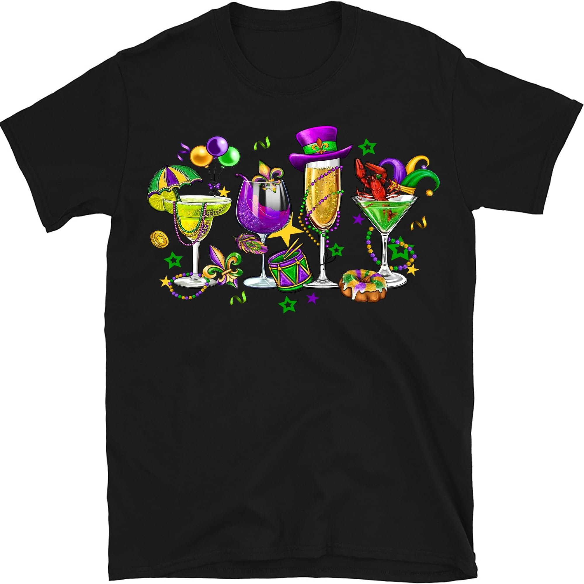 Mardi Gras Drink Shirt, Mardi Gras Drinking Party Shirt, Wine Mardi Gras Beads Shirt, Mardi Gras Carnival Party,Fat Tuesday Wine Lover Gift