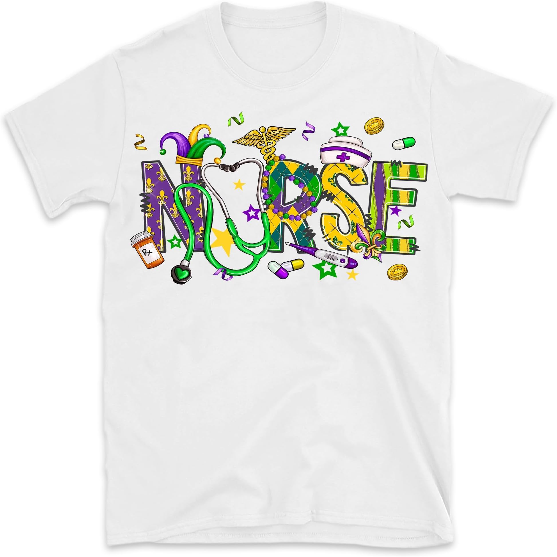 Mardi Gras Nurse Shirt, Nurse Festival Tshirt, Nurse Fat Tuesday Shirt, Nurse Appreciation Gift, New Orleans Shirt