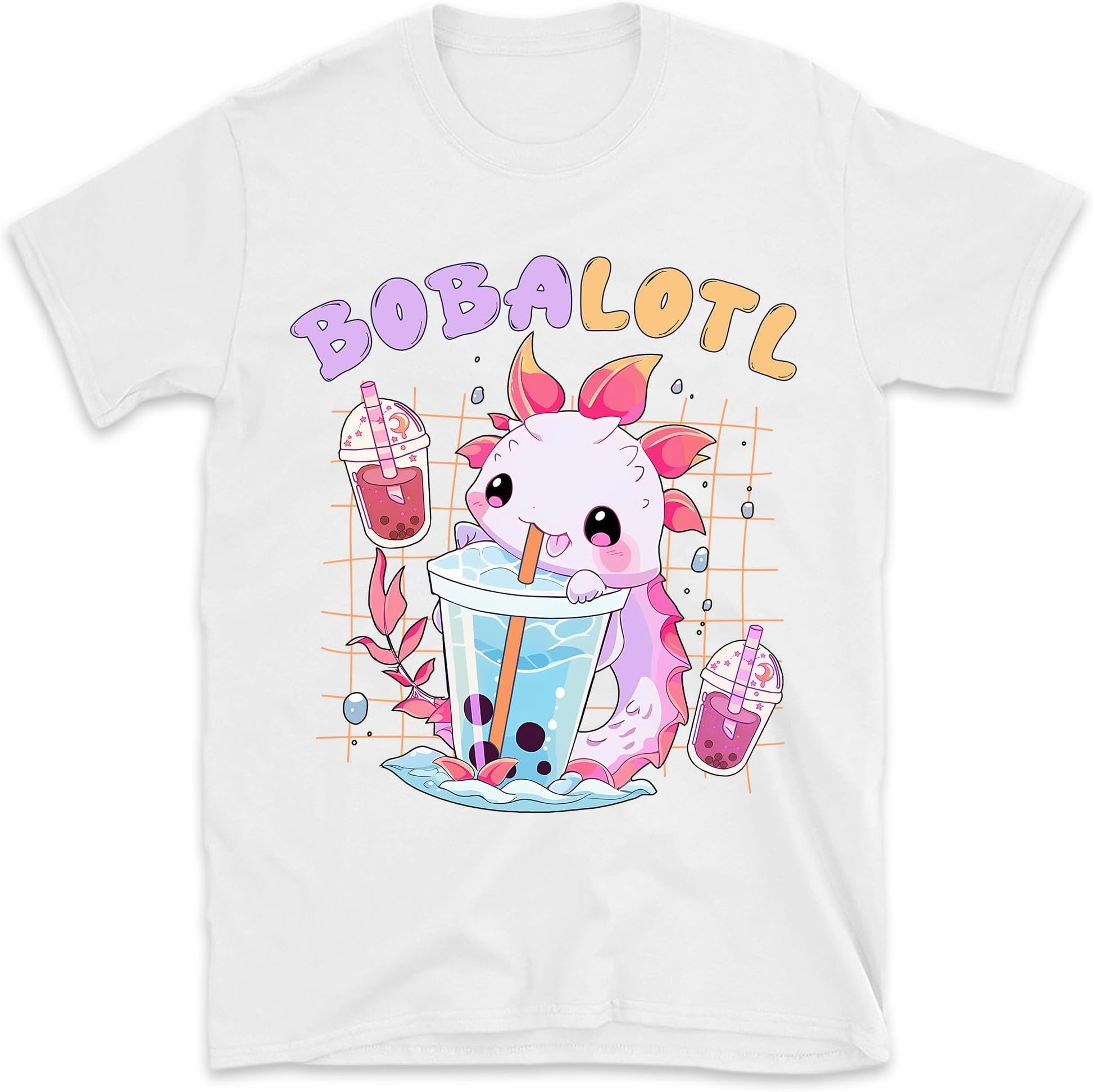 Bobalotl Shirt, Axolotl Bubble Tea Shirt, Cute Axolotl Shirt, Axolotl Lover Shirt, Salamander Shirt, Boba Shirt, Bubble Milk Tea Shirt, Small