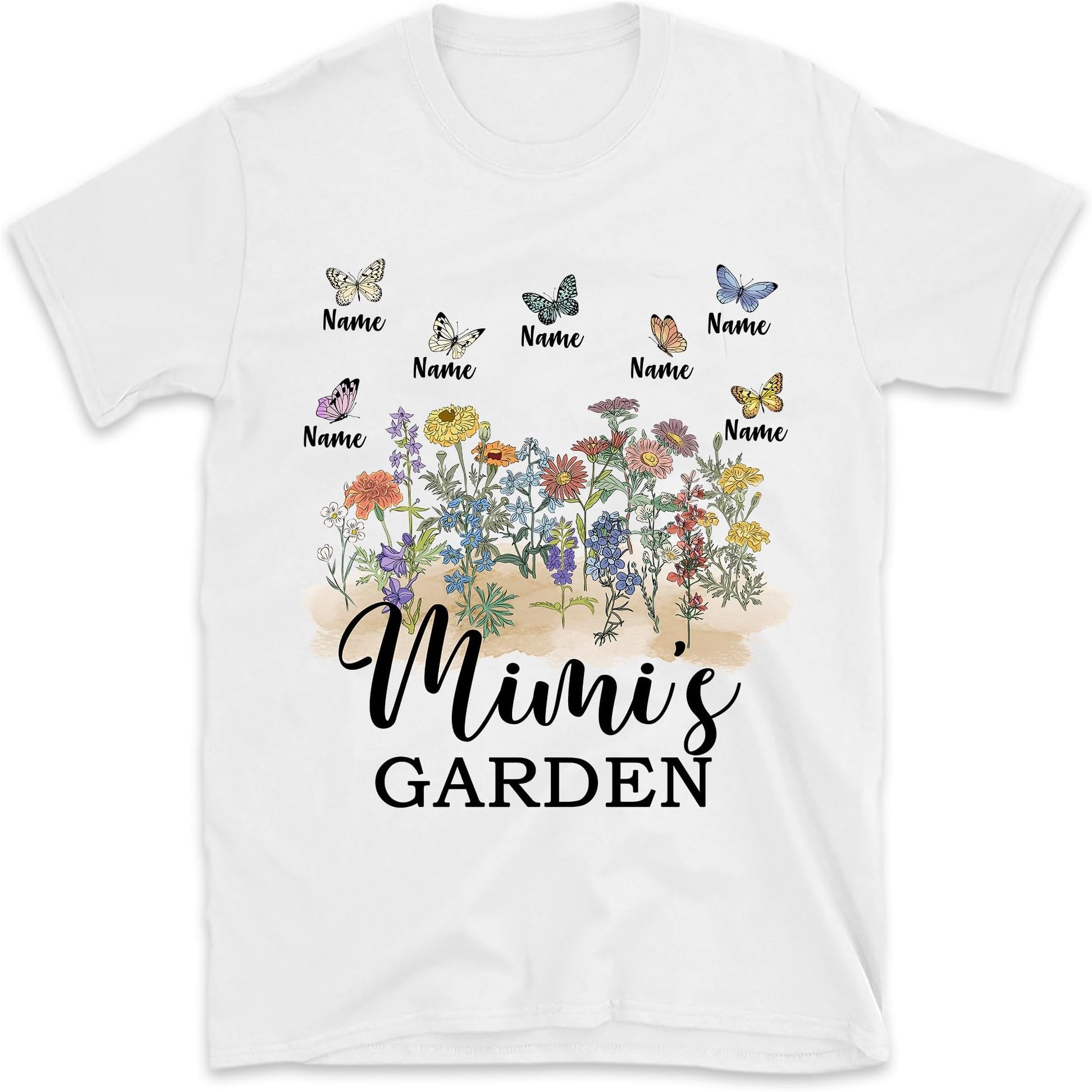 Grandma's Garden Shirt, Grandma Shirt, for Grandma, Mimi Nana Plant Gift, Custom Birth Month Flower Shirt