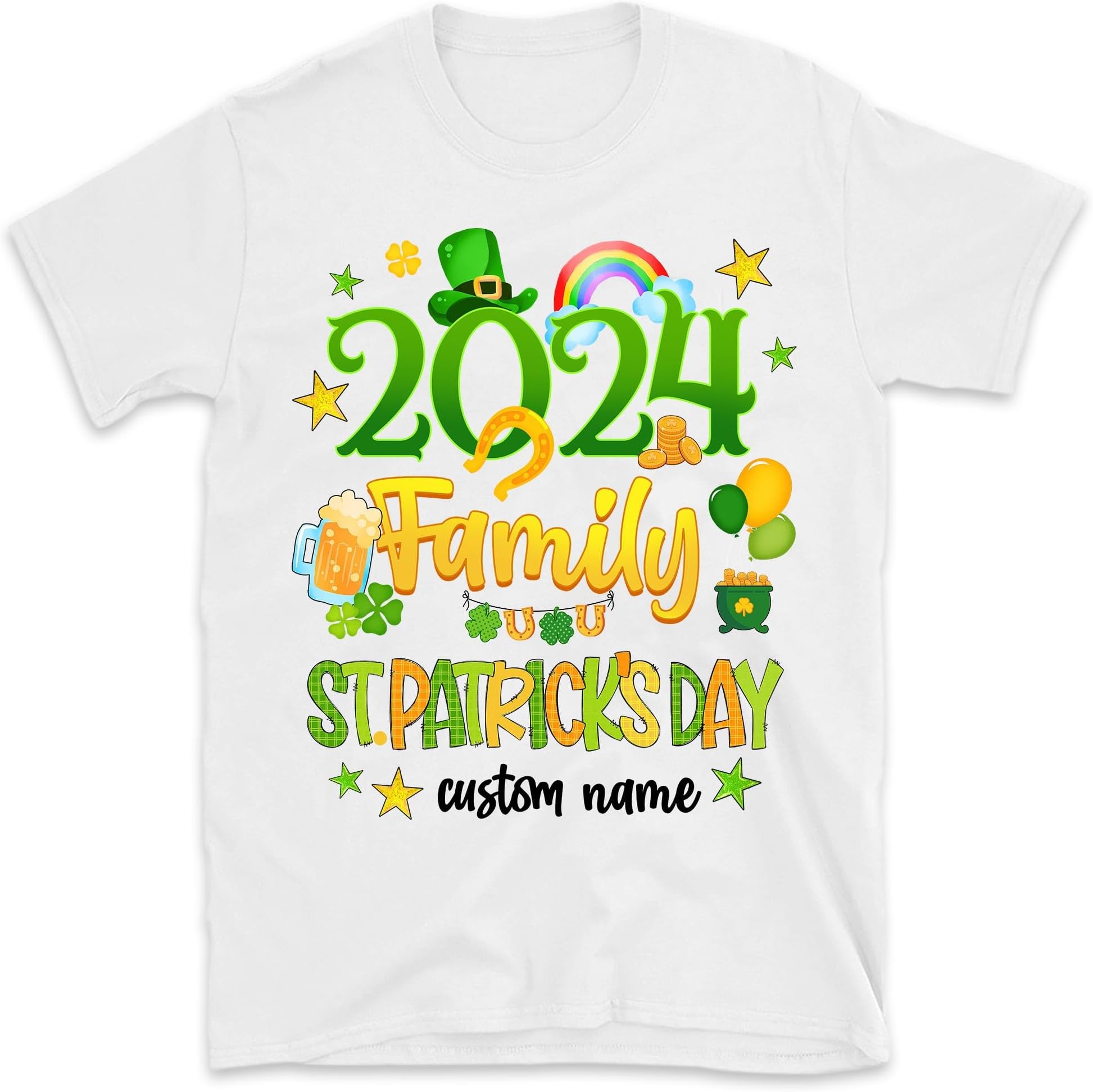 Personalized 2024 Family St Patrick's Day Shirts, Lucky Family Matching Shirts, Saint Patricks Day Family Shirts