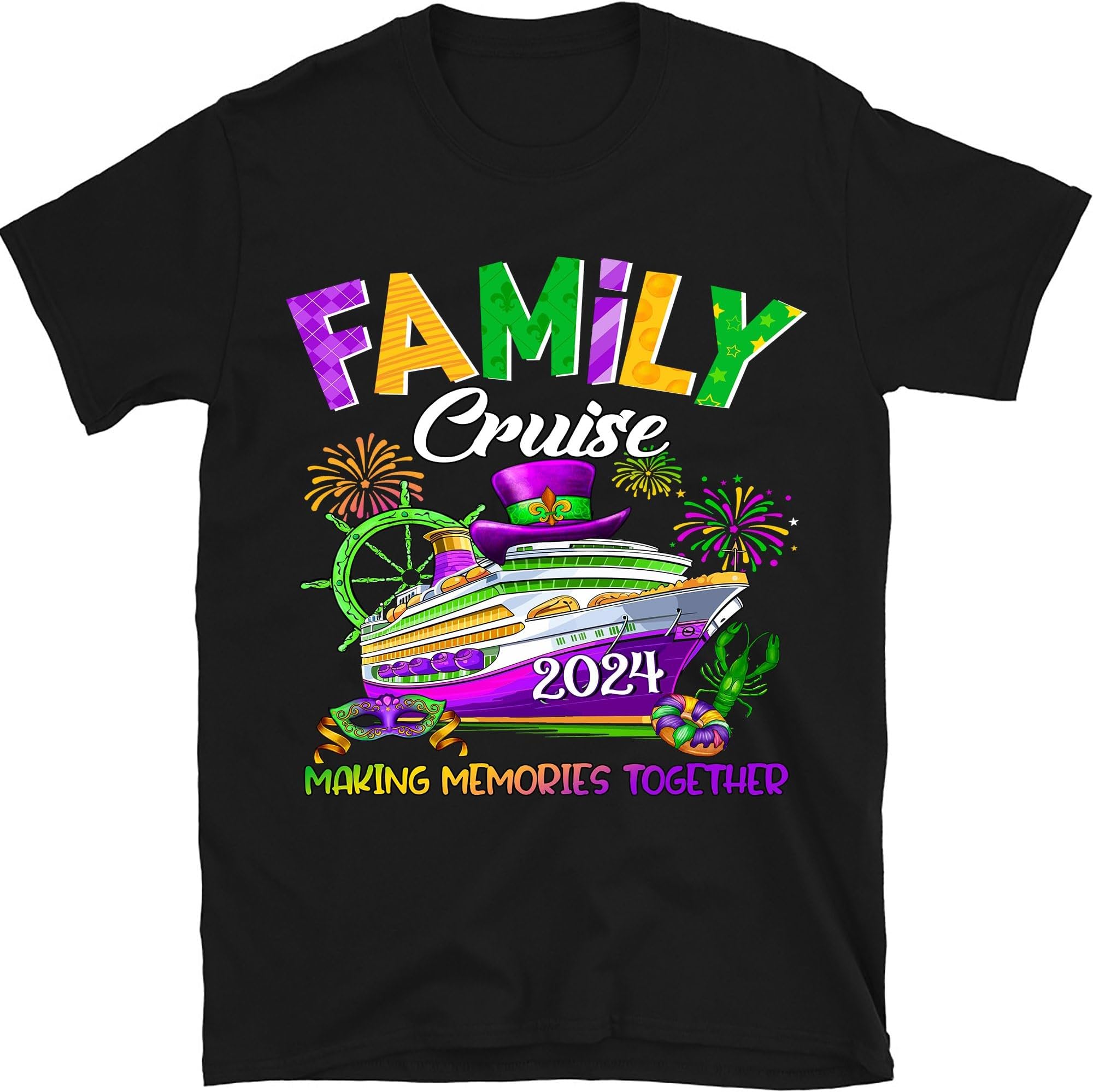 Family Mardi Gras Cruise Shirt, Mardi Gras Family Making Memories Together, Mardi Gras Carnival Party,Fat Tuesday Cruise Squad Tee