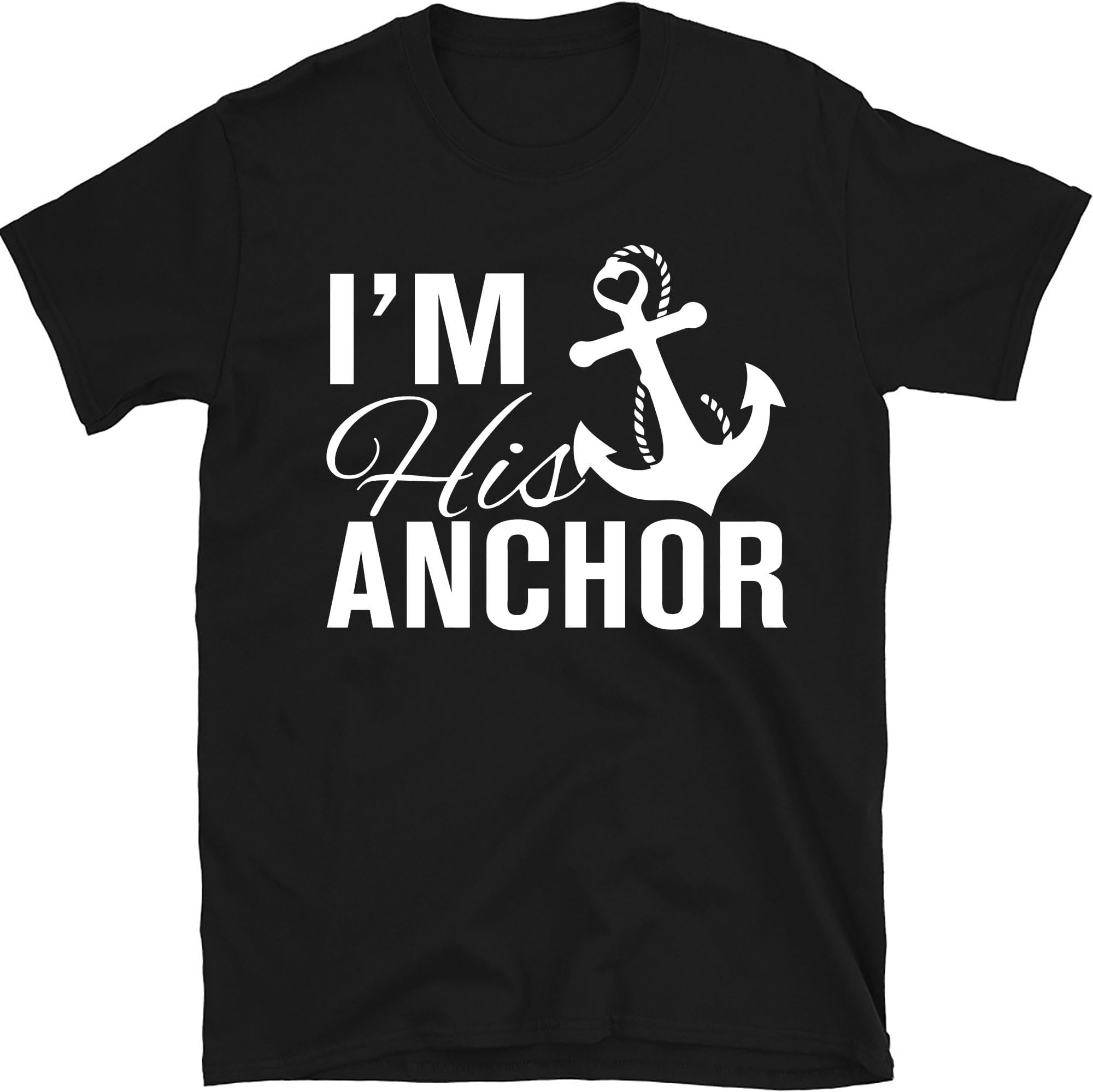 I'm Her Captain I'm His Anchor Tshirt, Matching Couples Cruise Shirt, Hubby and Wifey Vacation, Funny Couples Cruise Sweater, Gift for Valentines, Small