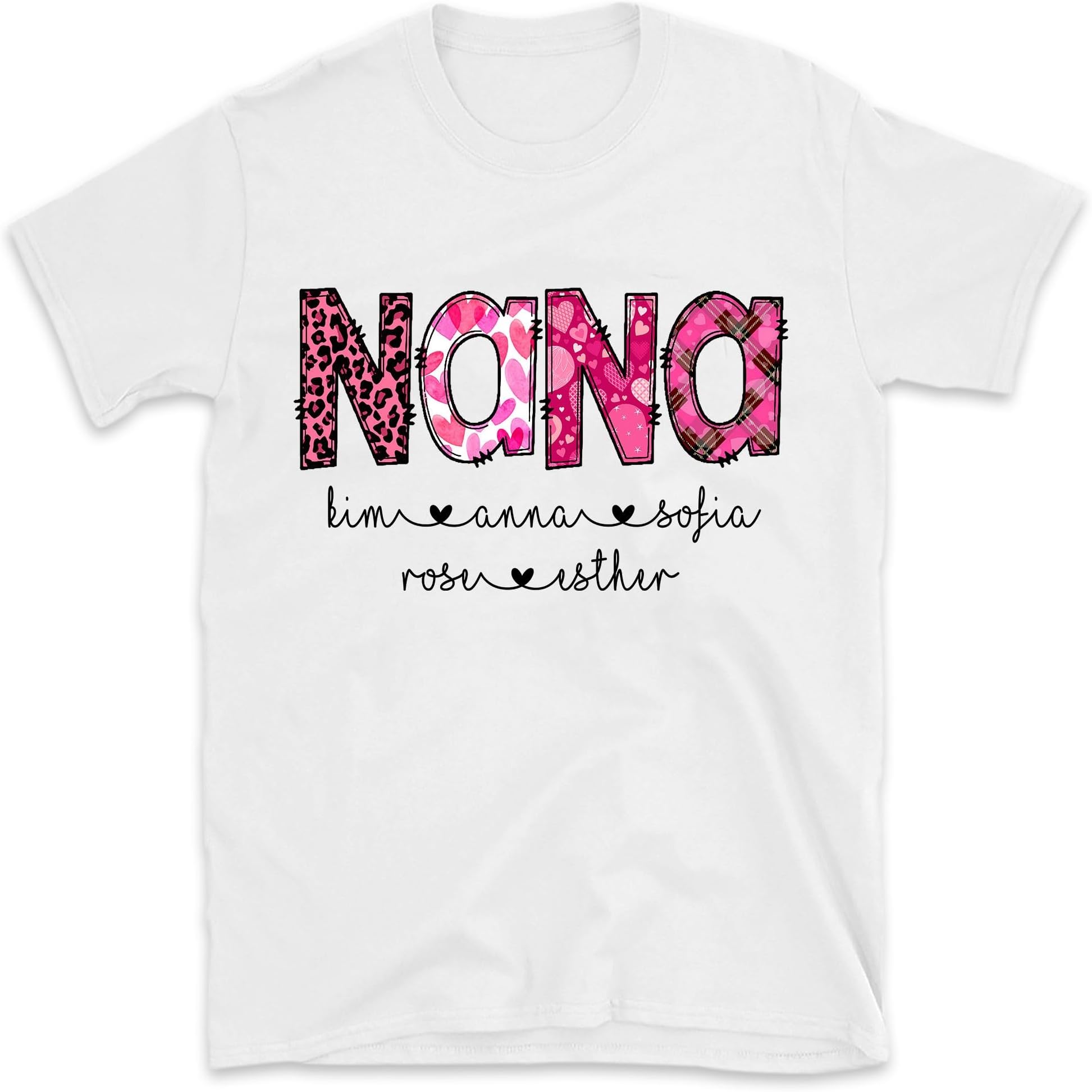 Custom Nana Valentine Shirts, Grandma Custom Grandkids Names, Valentines Day Gift for Grandma, Mimi Nana Grandma