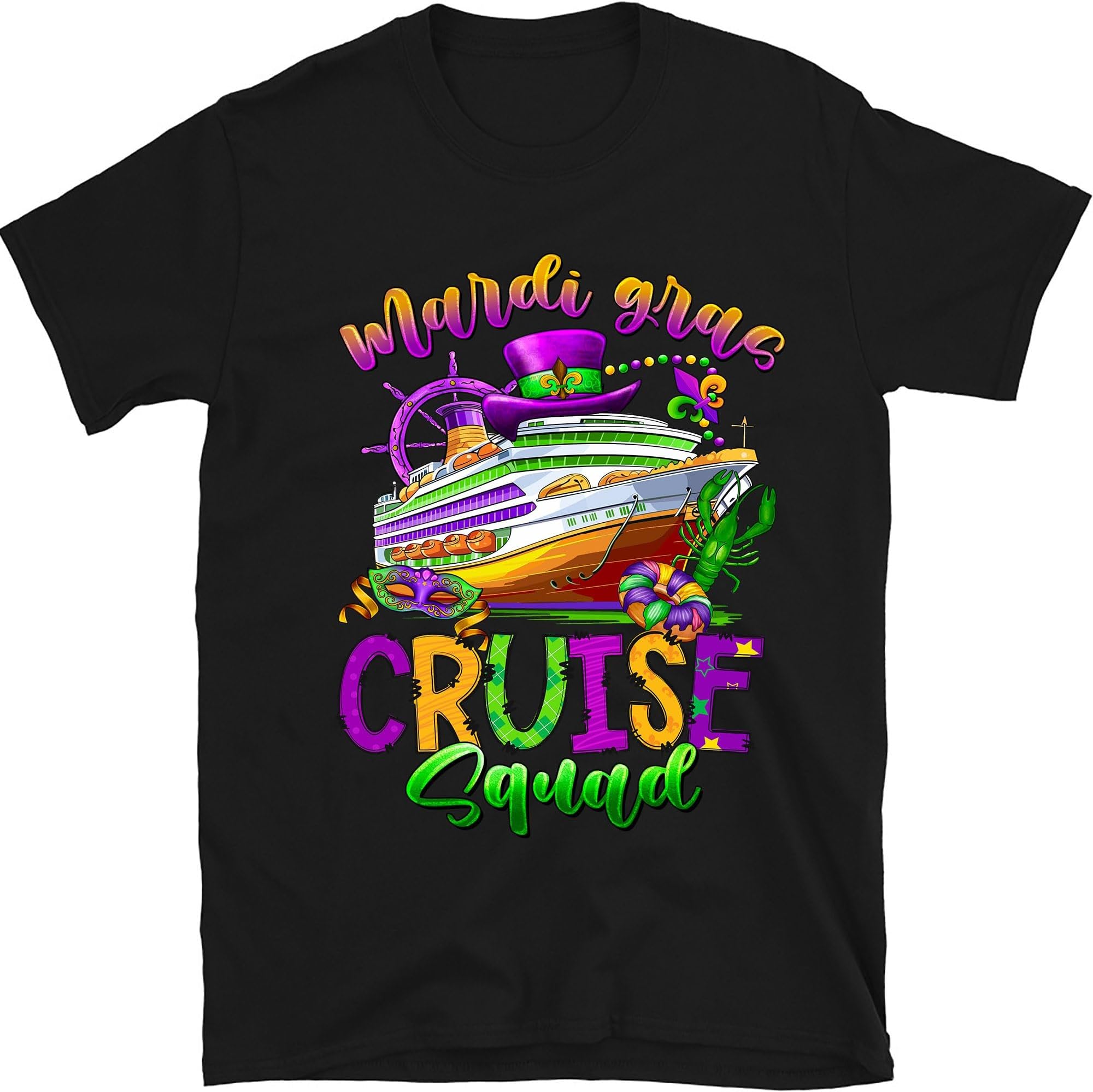 Mardi Gras Cruise Squad Shirt, Mardi Party Shirt,Cruise Crew, Matching Family Carnival Shirt, Family Holiday Trip, Mardi Gras Vacation Shirt, Small