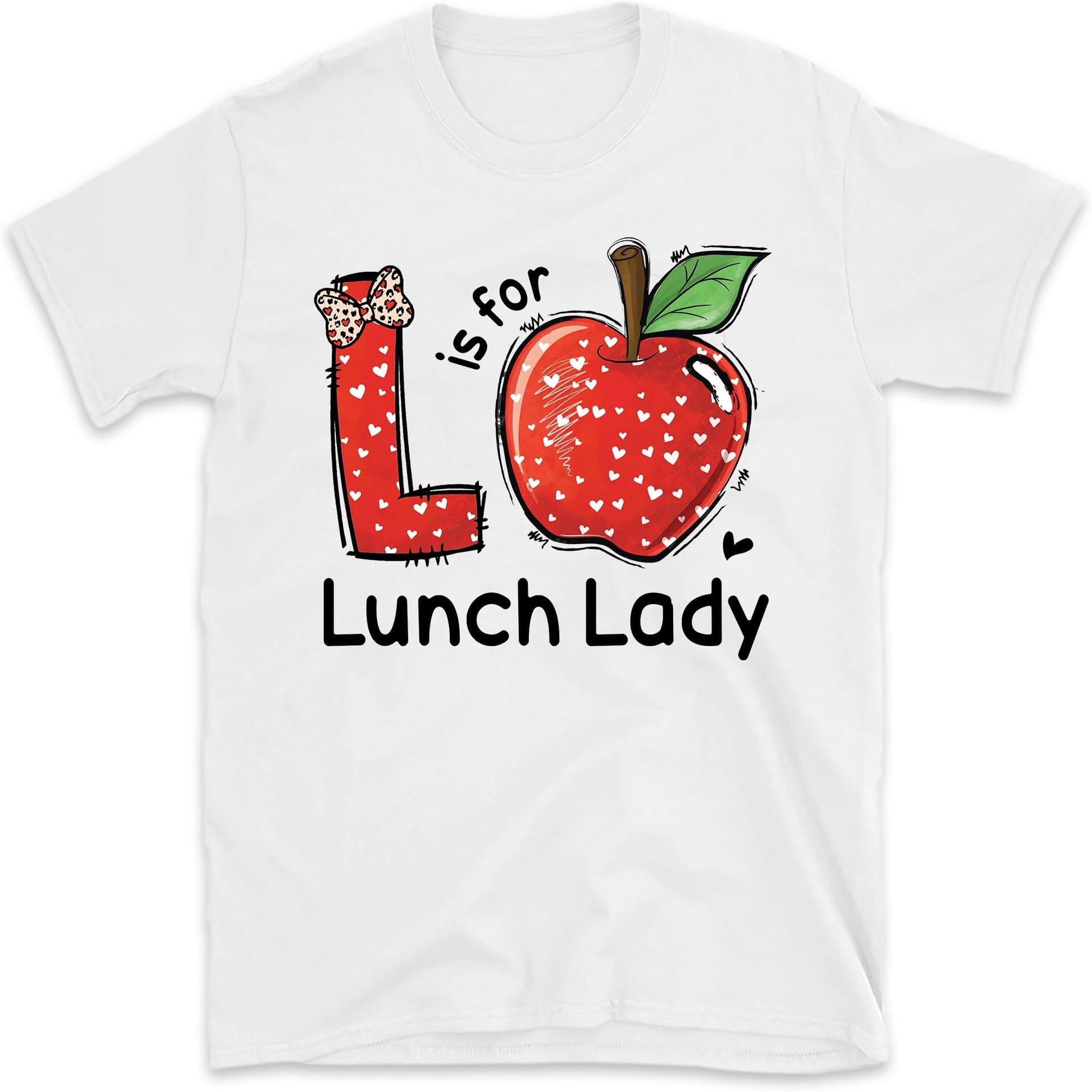 L is for Lunch Lady Valentines Shirt, Lunch Lady Squad Shirt, Cafeteria Worker Shirt, Happy Valentines Day Gift for School Lunch Lady