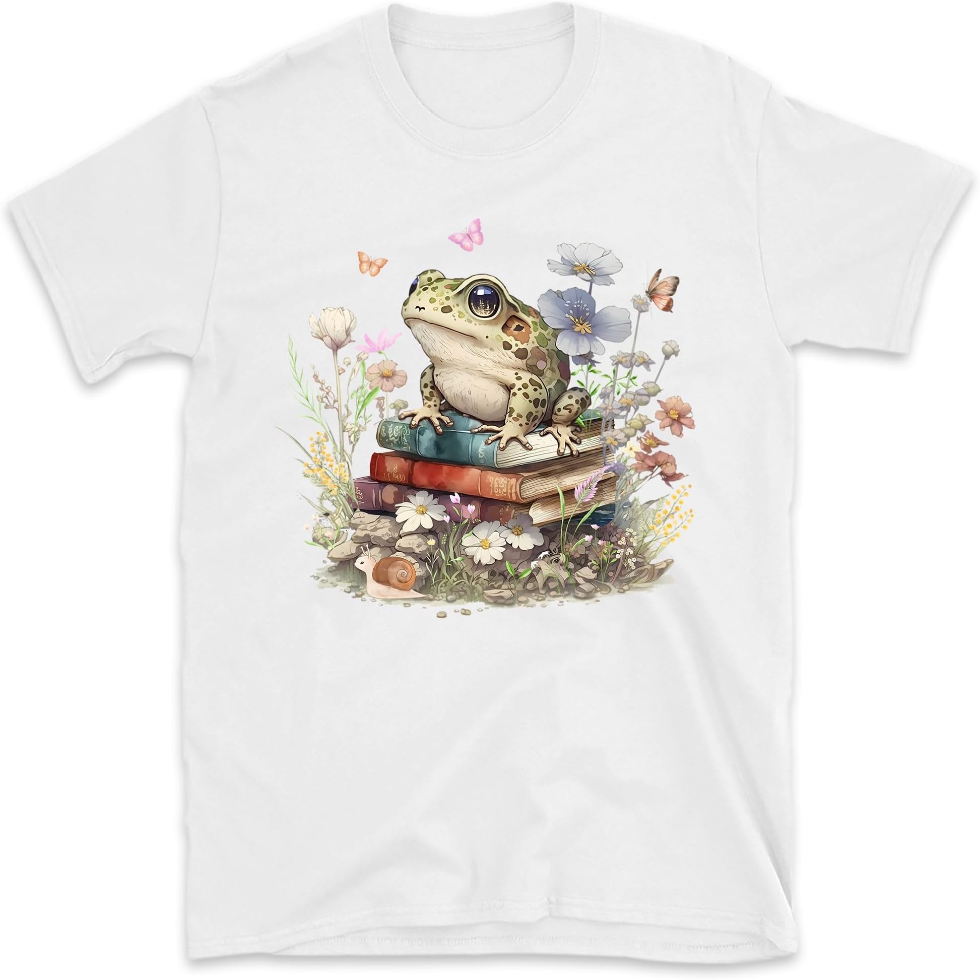 Wildflowers Reader Frog Sweatshirt, Cottagecore Book Nerd Shirt, Frog Lover Shirt, Forestcore Toad Shirt, Fairycore Librarian Shirt