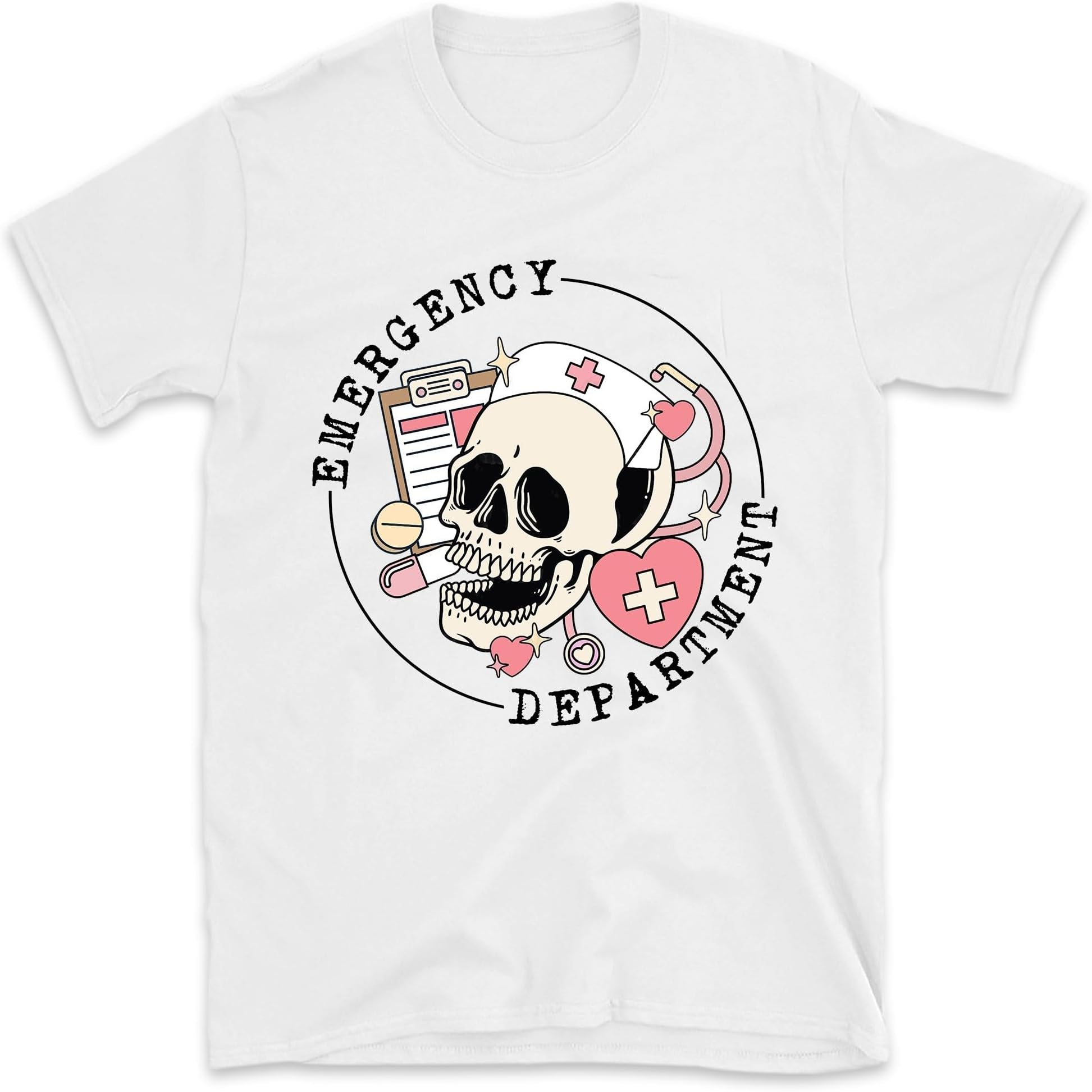 Emergency Department Valentine Shirt, Skeleton Nurse Tee, Valentine Skeleton Apparel, Gift for ER Nurse, ED Crew Valentine