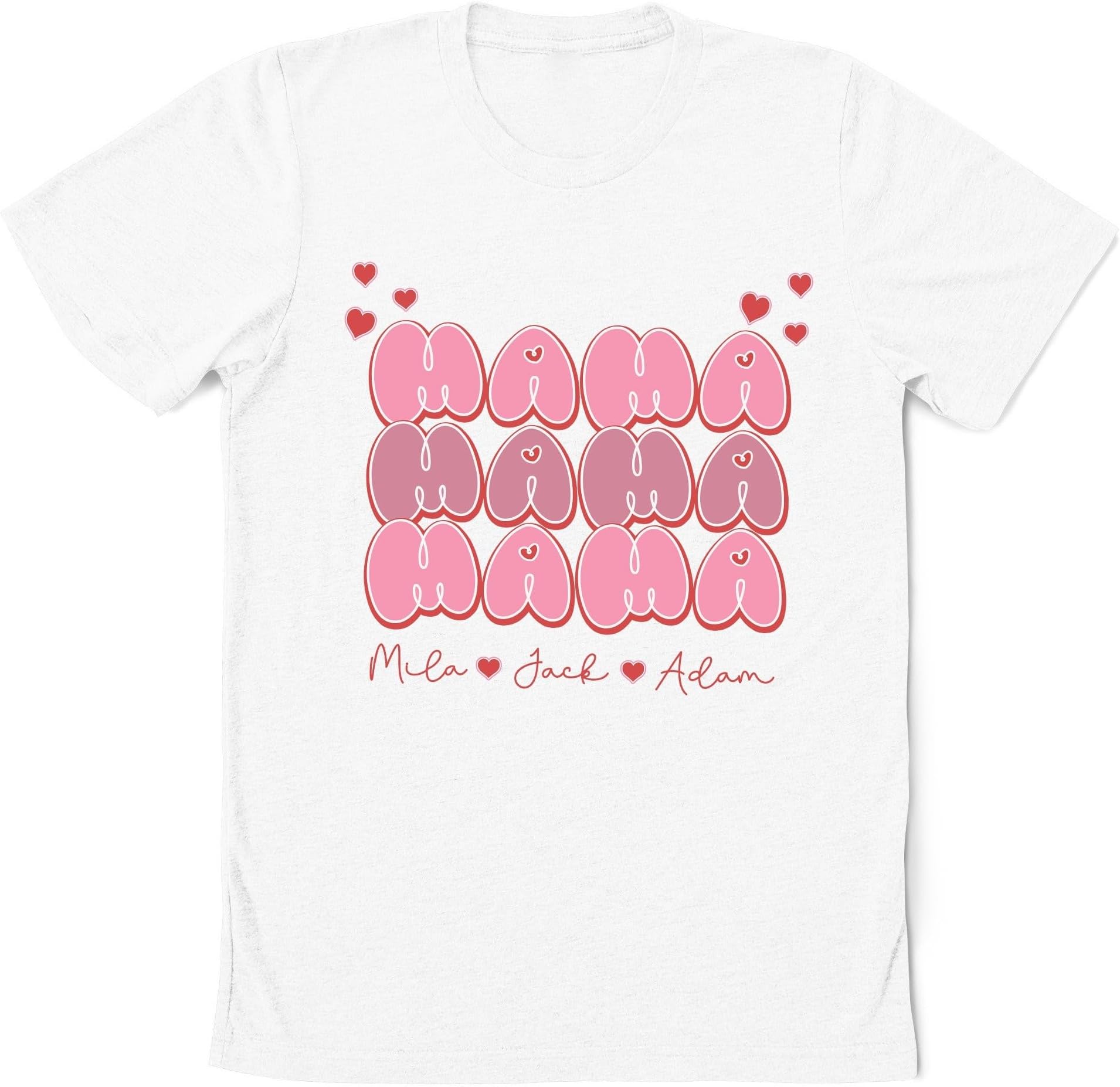 Personalized Mama Valentines with Kids Names Shirt, Valentine Shirt for Mom, Valentine Sweatshirt, Loving Gift for Mom