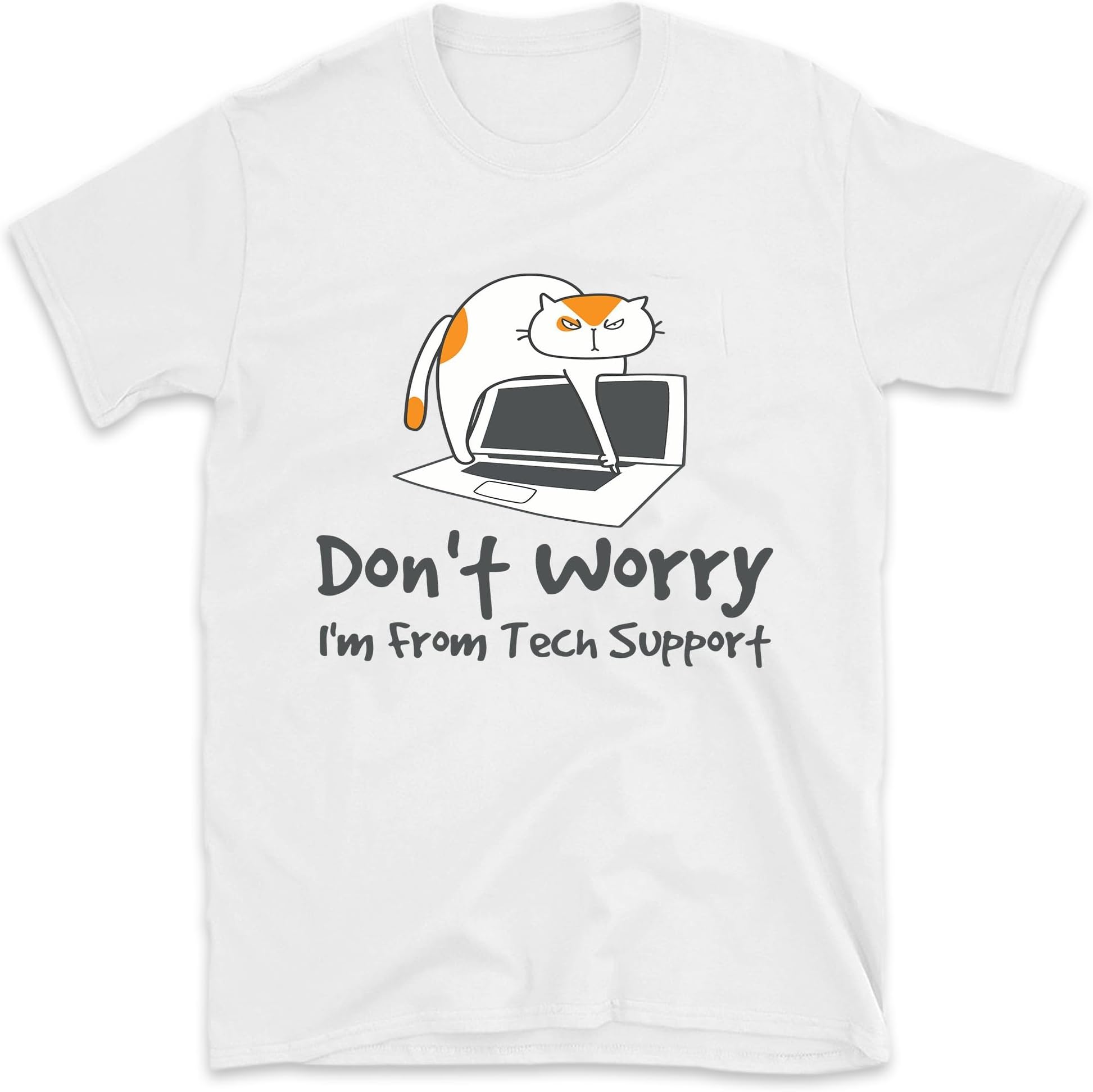 I'm from Tech Support Funny Cat Shirt, Funny Gift for Cat Lover, Cat Mom Shirt, Funny Gift Shirt