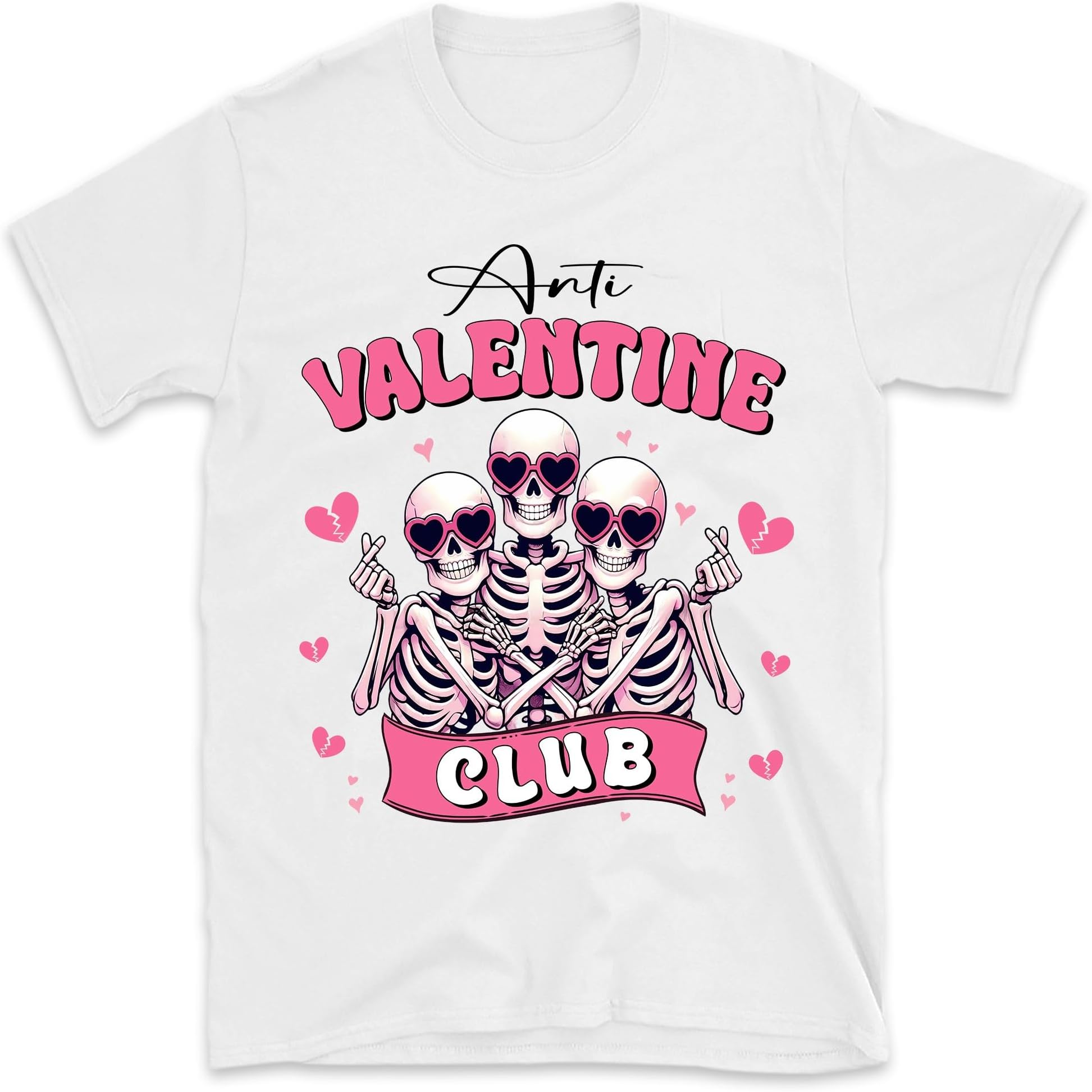Anti Valentine Club Shirt, Skeleton Valentine Shirt, Self Love Shirt, Single Life Shirt, Funny Valentines Day Gift