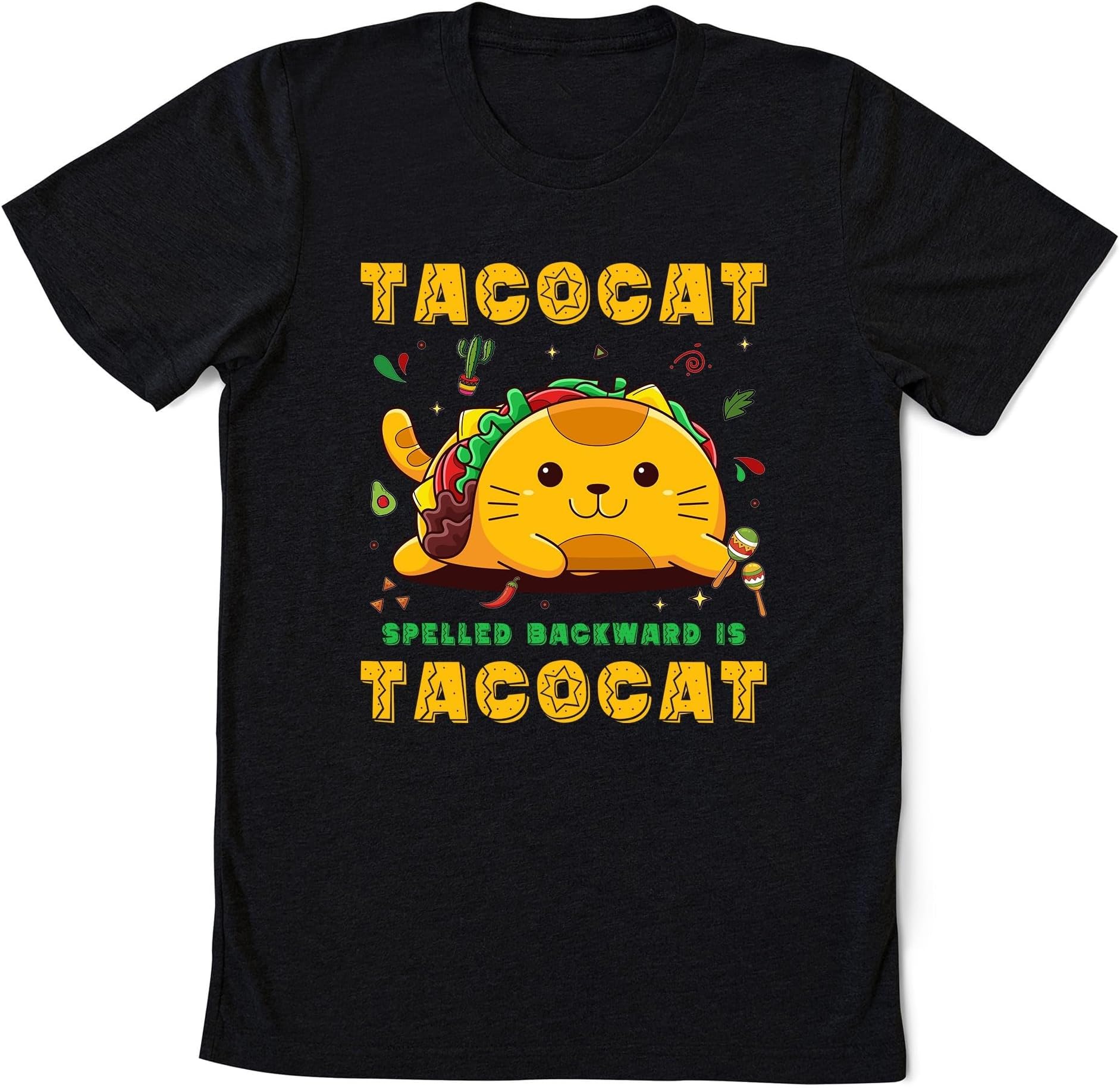Tacocat Spelled Backward is Tacocat Shirt, Funny Cat Shirt, Mexican Taco Shirt, Cat Lover Shirt, Taco Lover Shirt