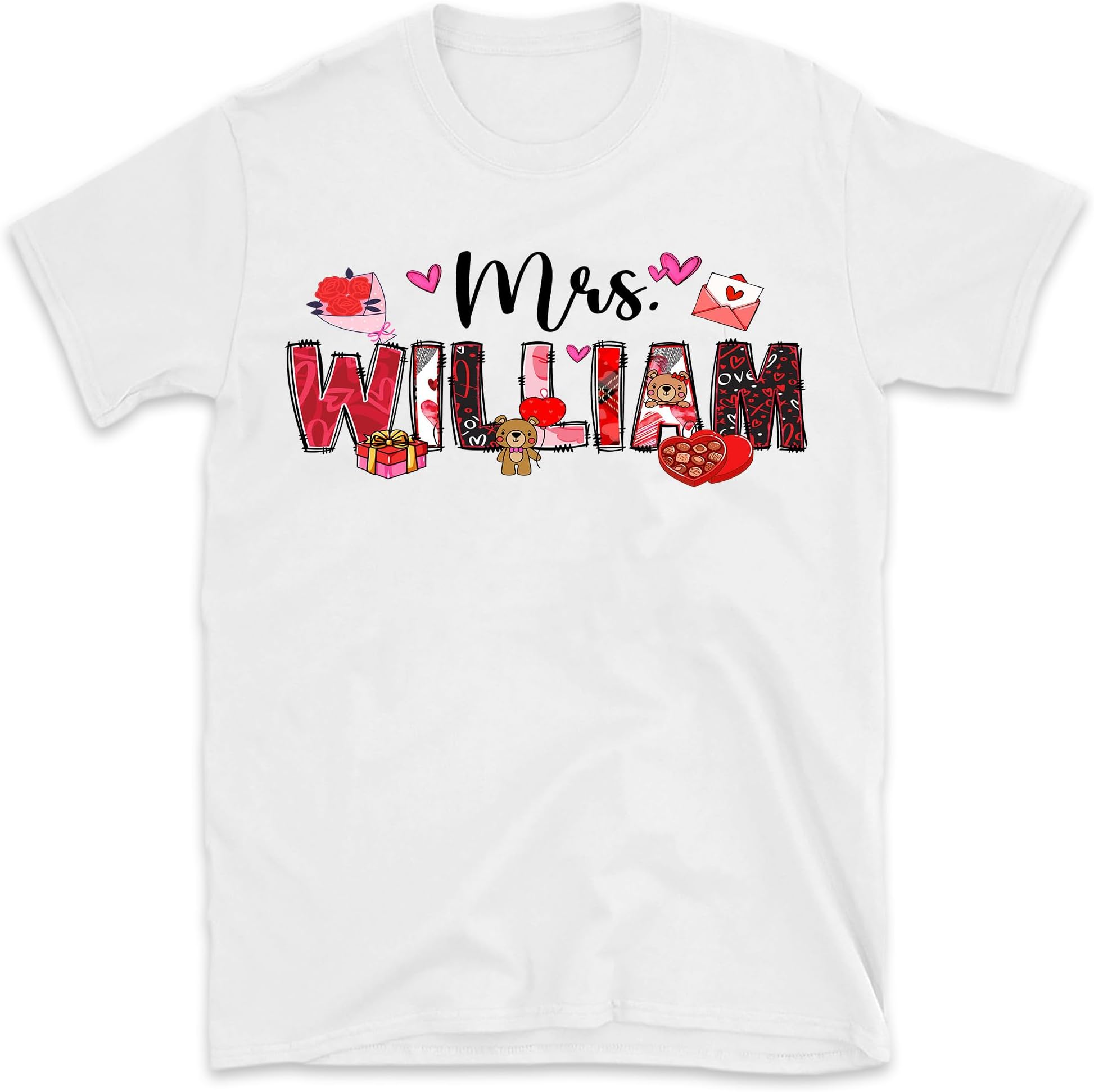 Personalized Teacher Valentine Shirt, Custom Teaching Love Valentine Gift For Teacher, Cupid's Teacher Valentine Teacher Name Sweatshirt